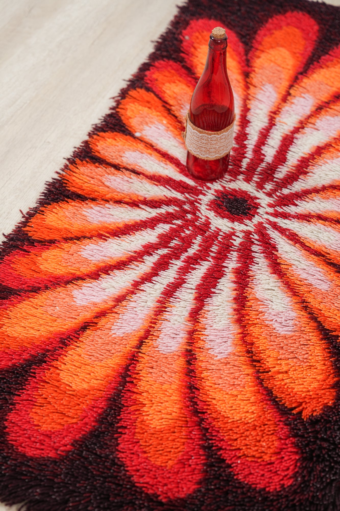 Vintage Scandinavian Rya Rug 3'10" x 2'