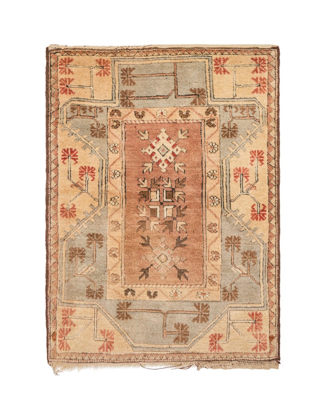 Vintage Turkish MILAS Rug 3'5" X 2'8"