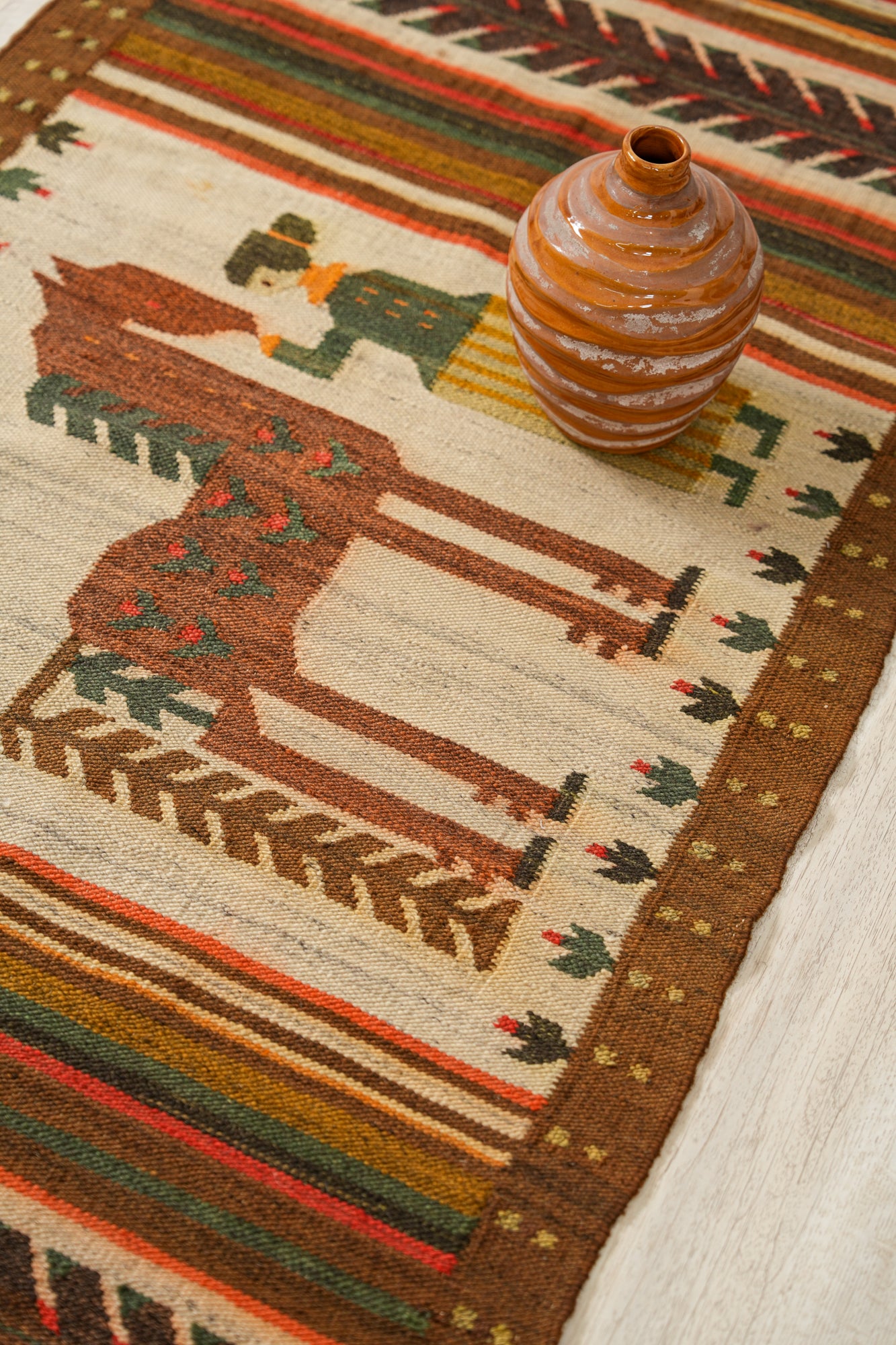 Vintage Norwegian Tapestry 4'10" x 2'7"