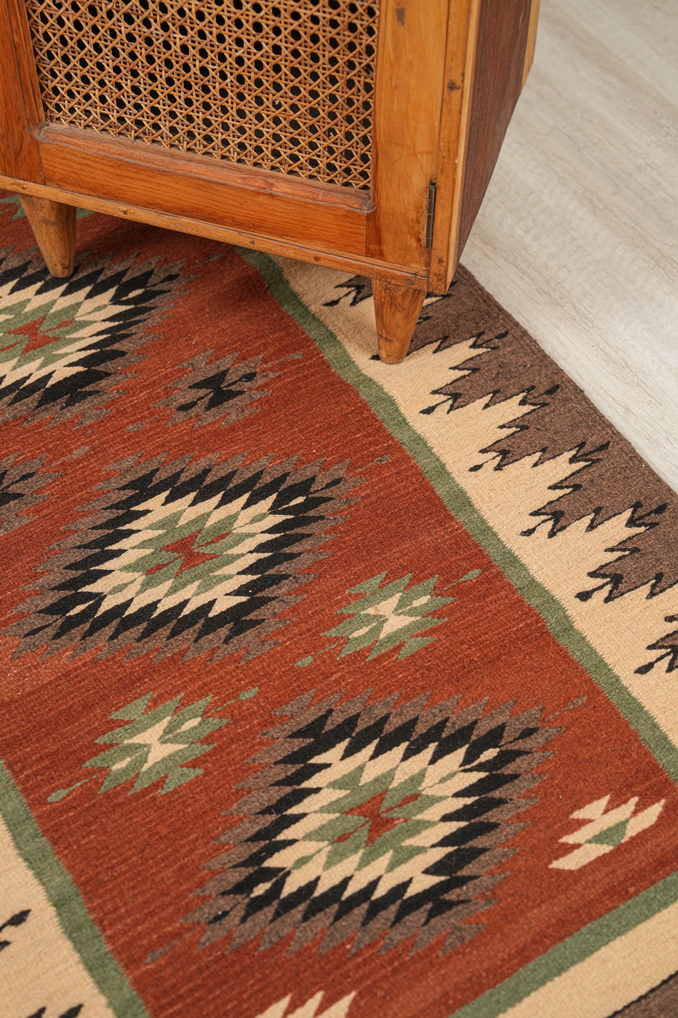 Vintage Mexican Zapotec Kilim 5' x 2'5"