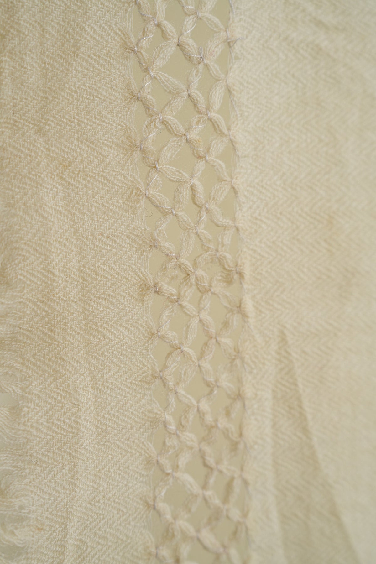 Vintage Moroccan Loom Shawl 9' x 7'2"