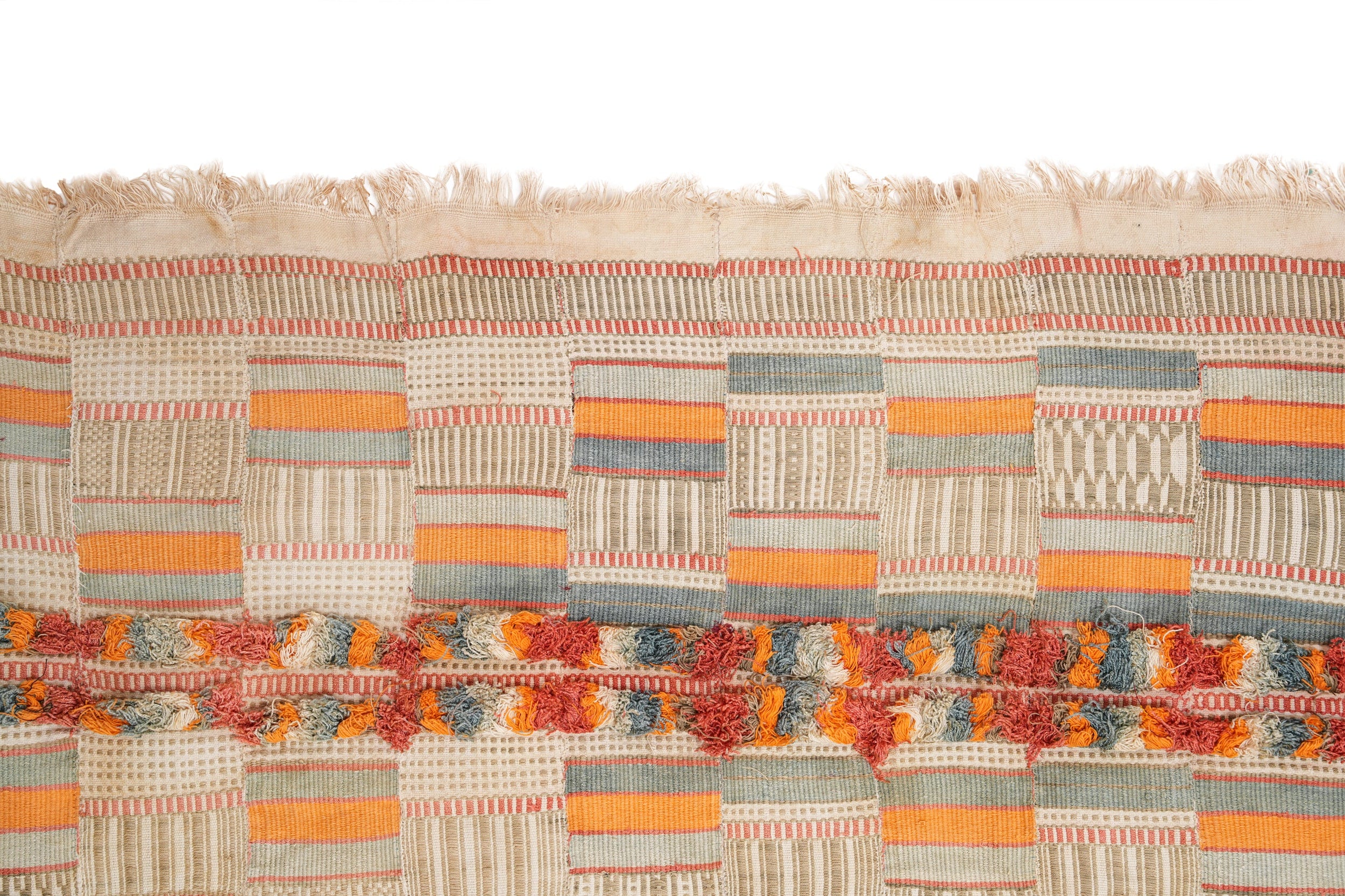 Vintage African Fulani Khasa Textile Blanket  11'2" x6'6"