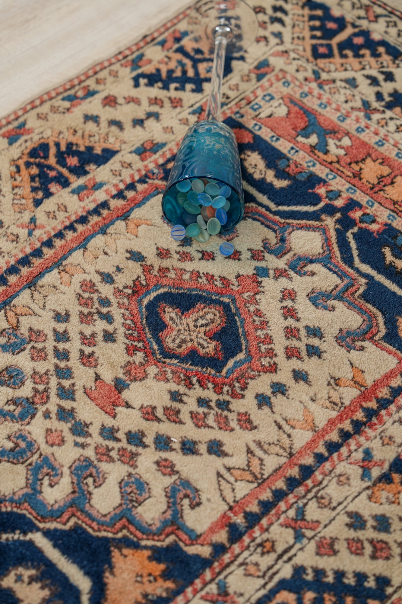 Vintage Turkish KAZAK Rug 3'8" x 2'5"