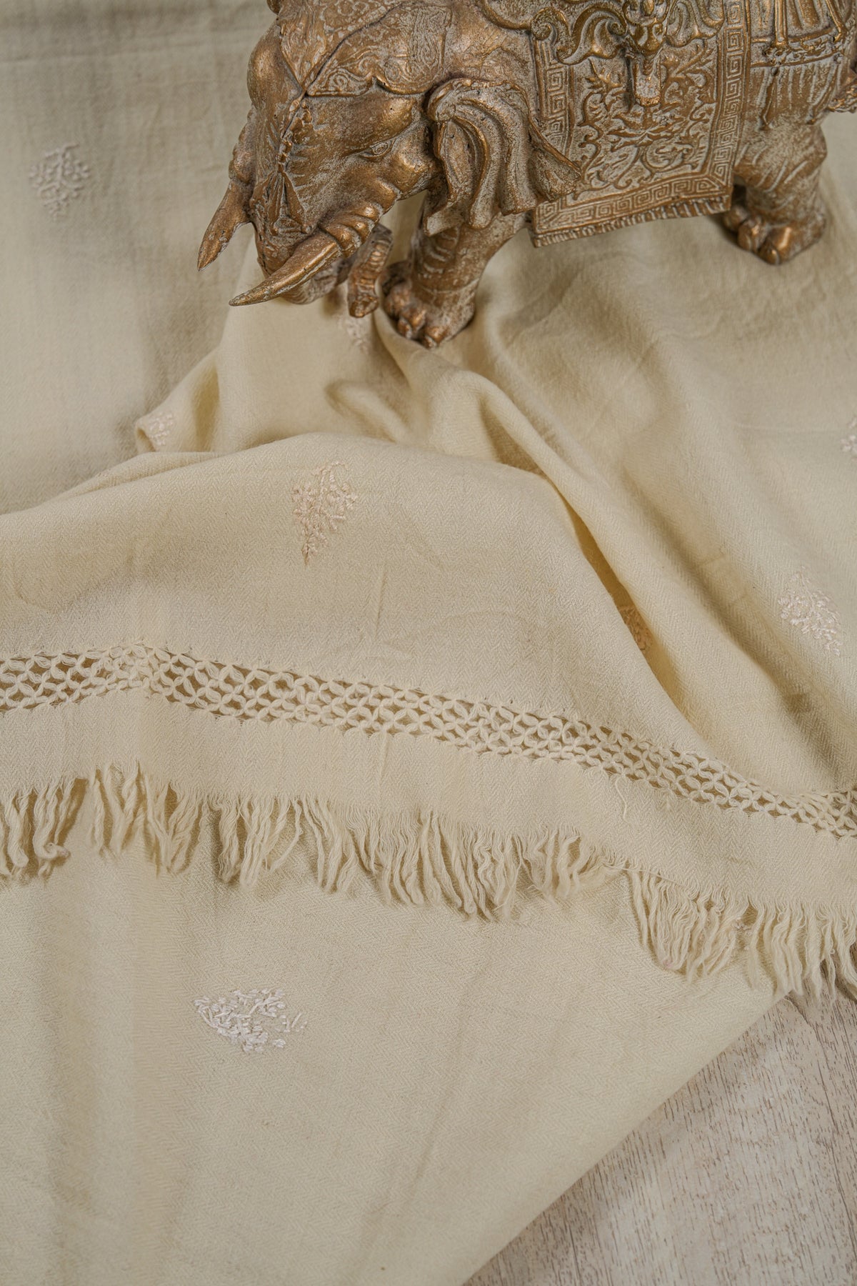 Vintage Moroccan Loom Shawl 9' x 7'2"