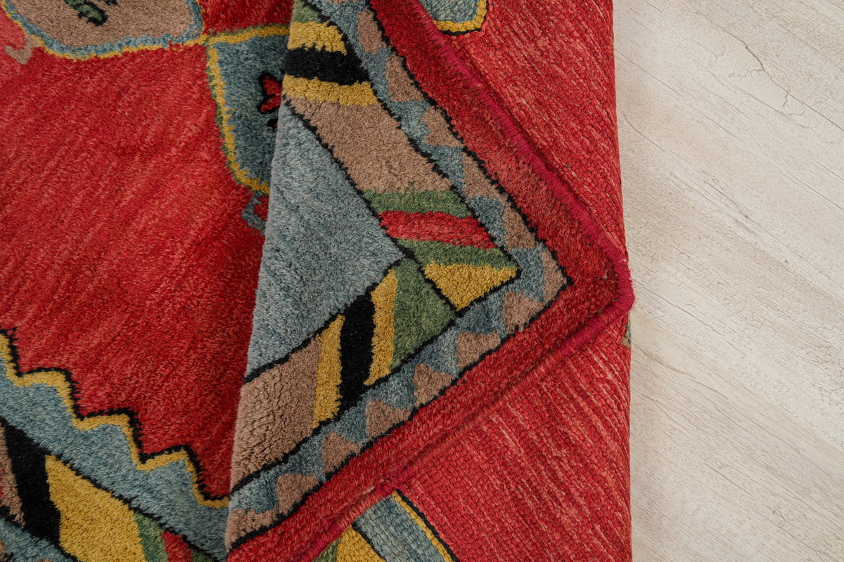 Vintage German Hook Rug 4'10" X 3'1"
