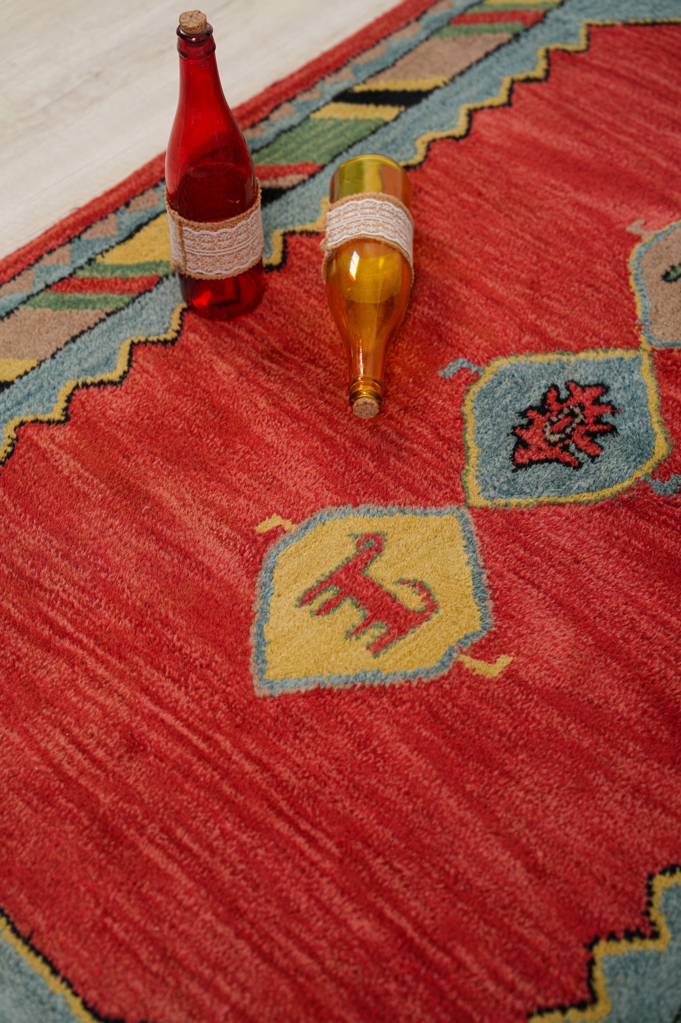 Vintage German Hook Rug 4'10" X 3'1"