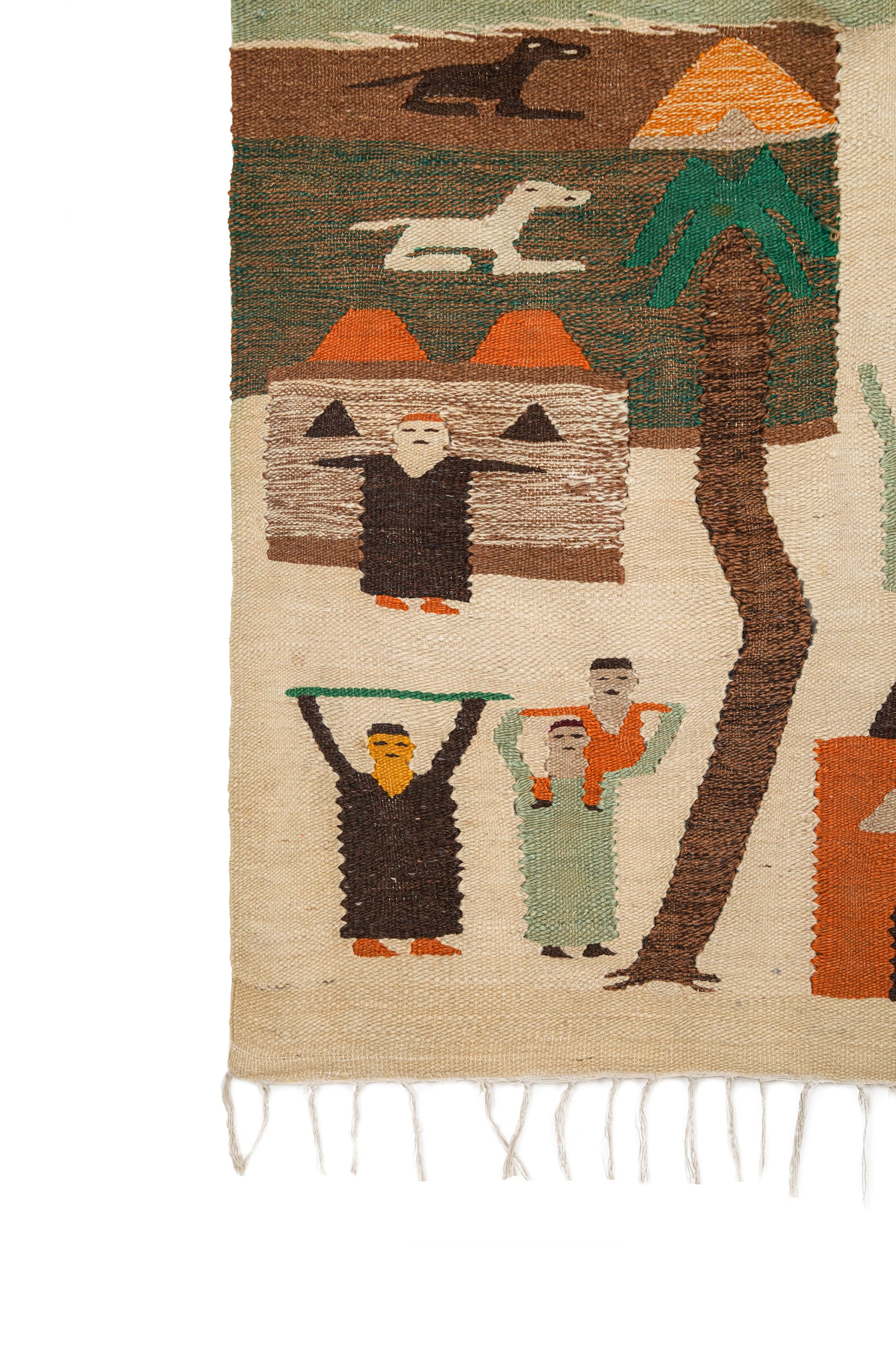 Vintage Egyptian Tapestry 5'10" x 3'3"