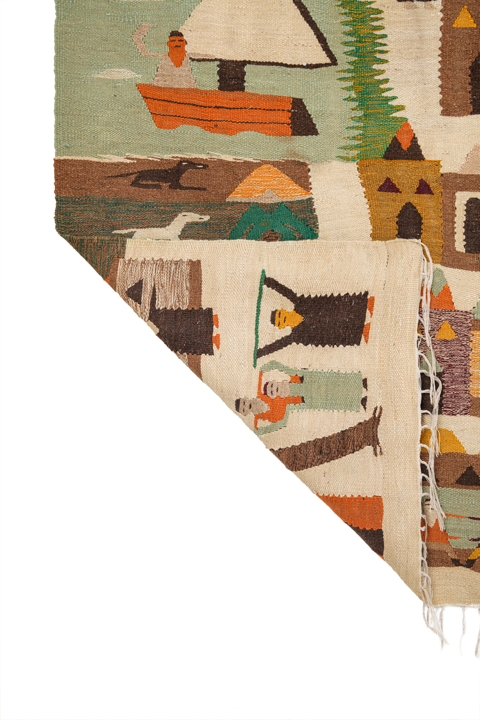 Vintage Egyptian Tapestry 5'10" x 3'3"