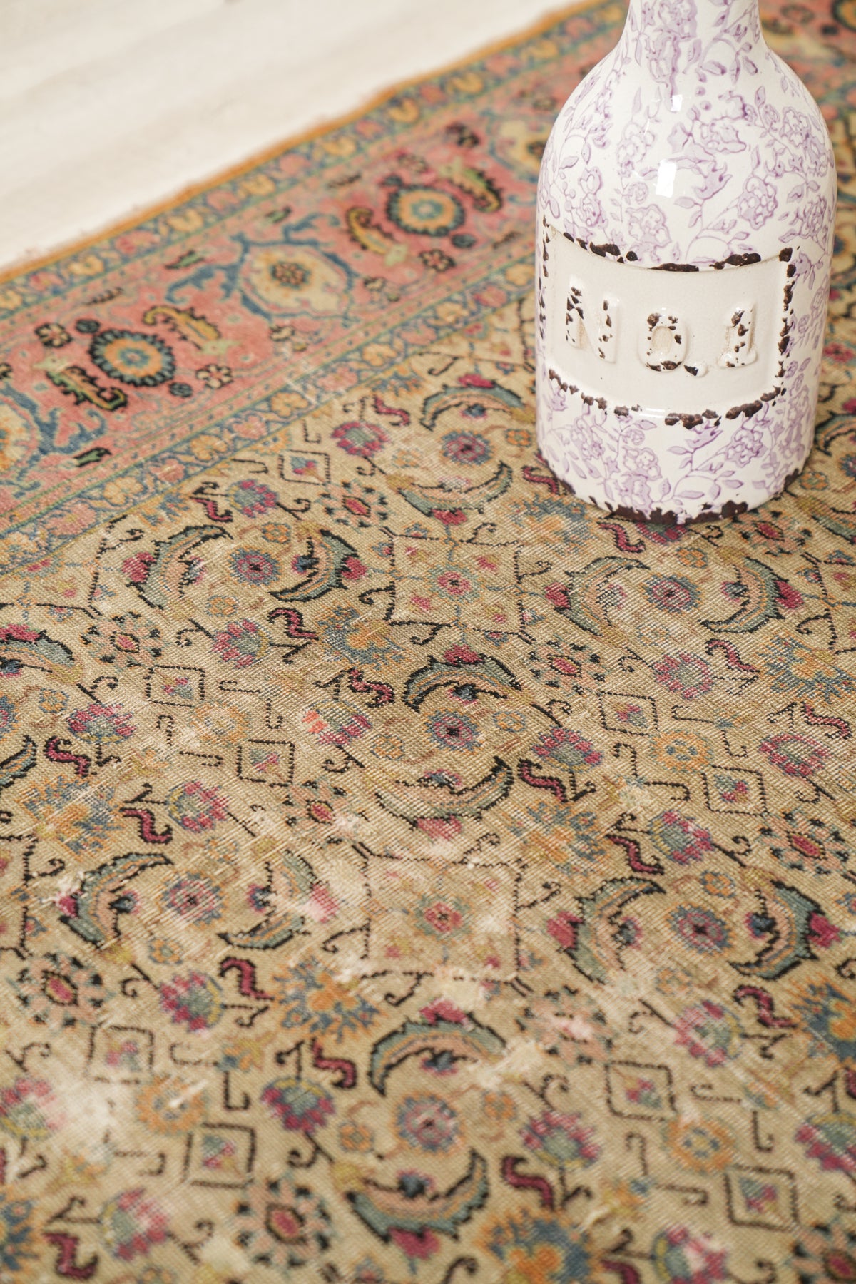 Vintage Turkish Herati Rug 5'4" x 4'