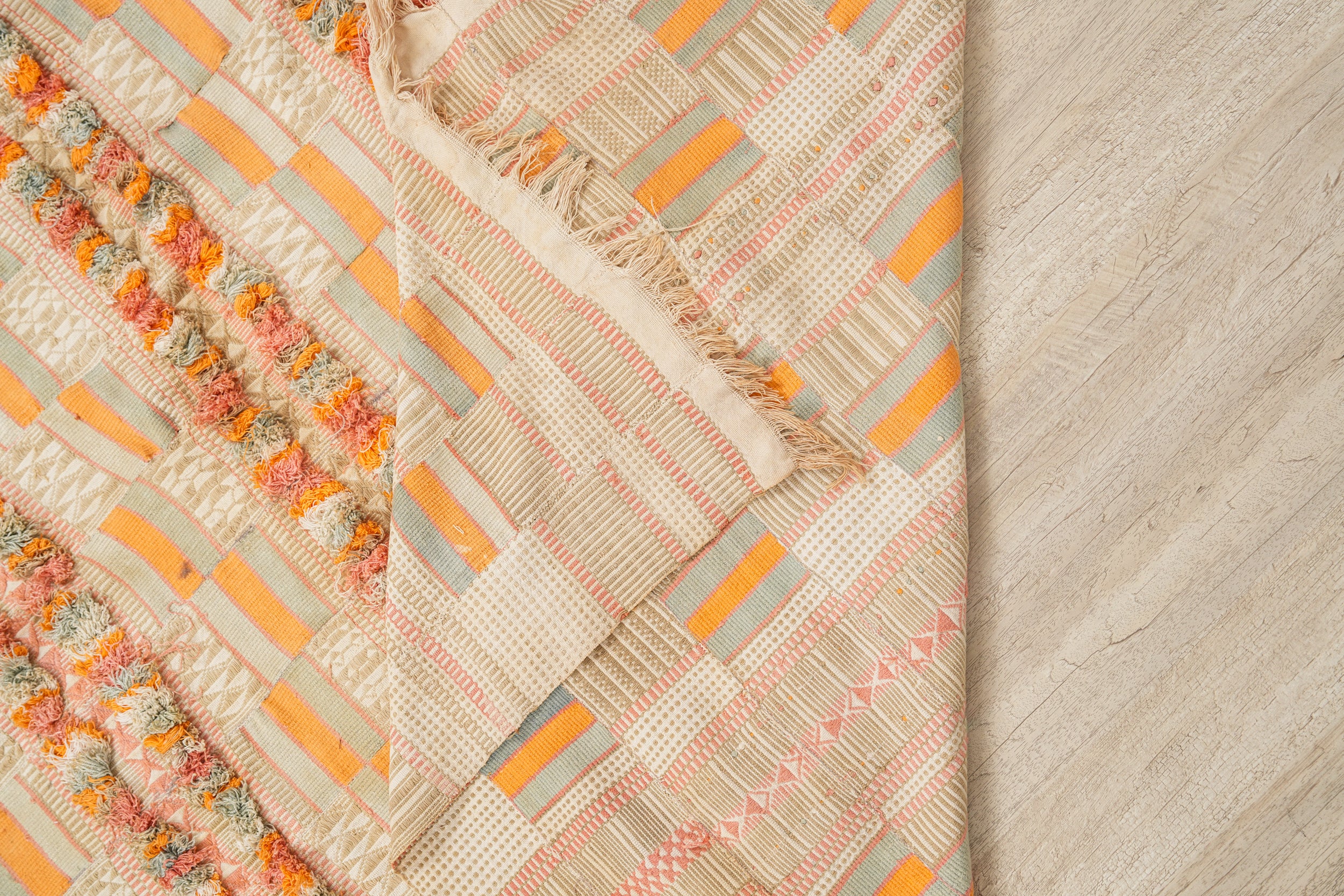 Vintage African Fulani Khasa Textile Blanket  11'2" x6'6"