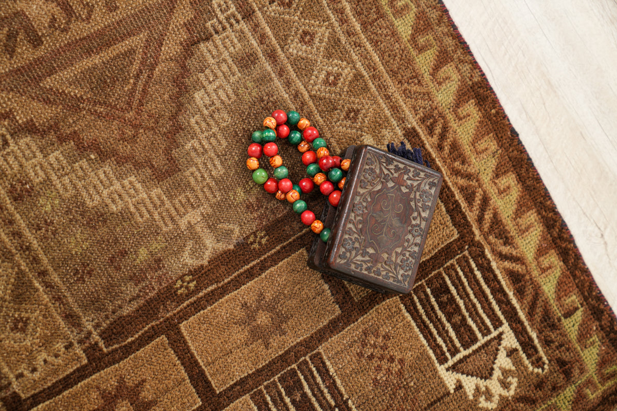 Vintage Baloch PRAYER Rug 4'5" x 2'4"