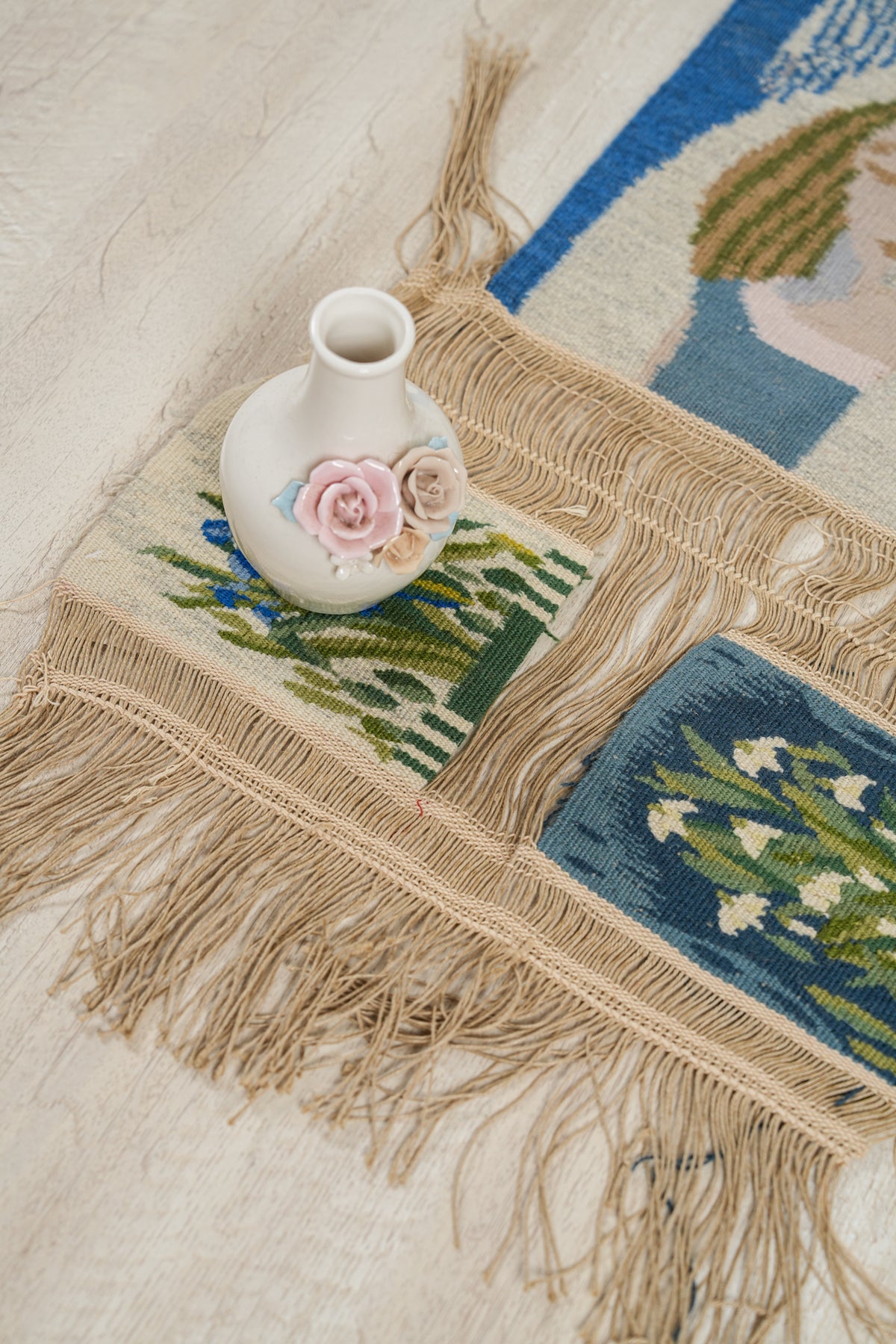 Vintage Swedish Flemish Tapestry 1'9" x 1'3"