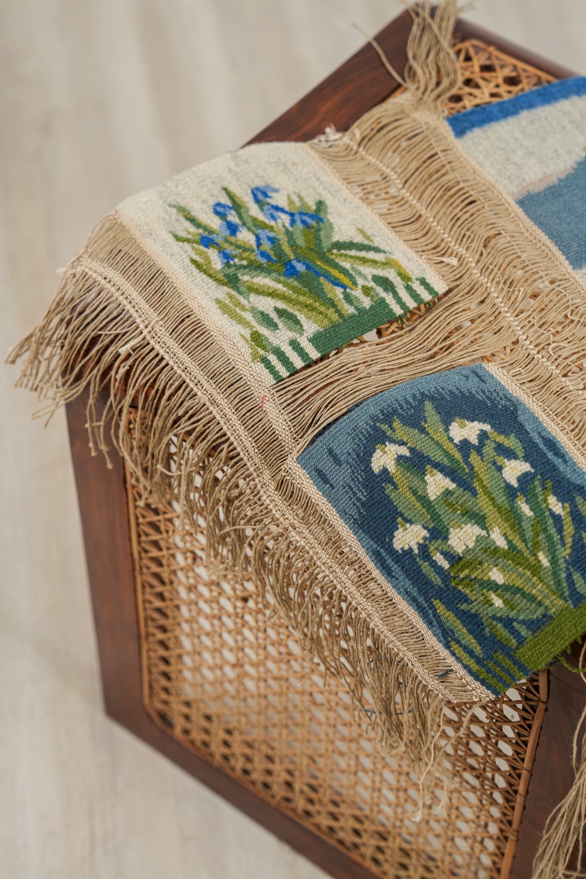 Vintage Swedish Flemish Tapestry 1'9" x 1'3"
