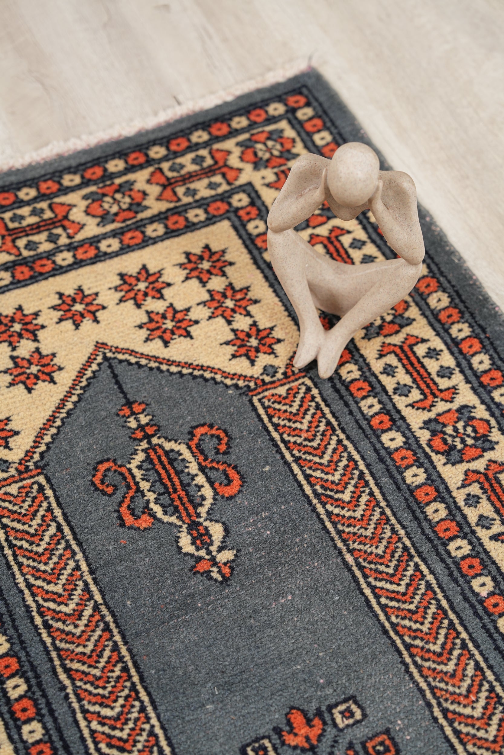 Vintage Kashmiri Rug 3' x 2'2"