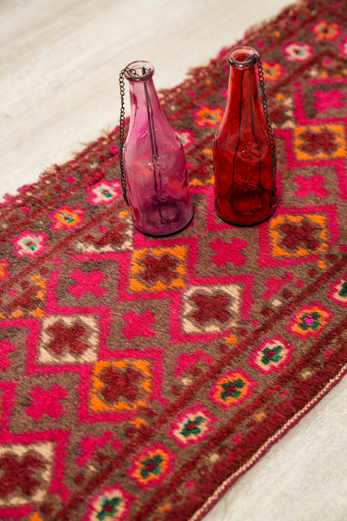Vintage Baloch Torba Rug 3'9" x 1'7"