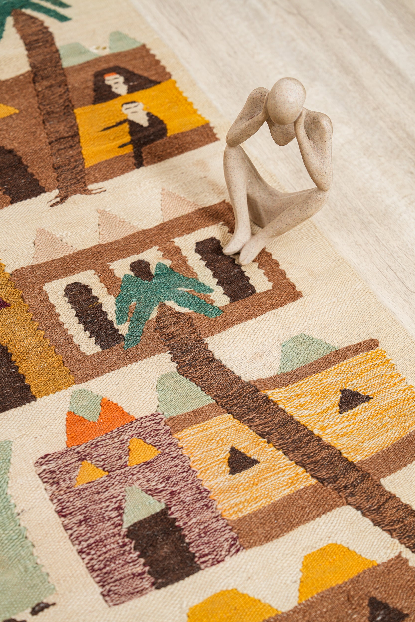 Vintage Egyptian Tapestry 5'10" x 3'3"