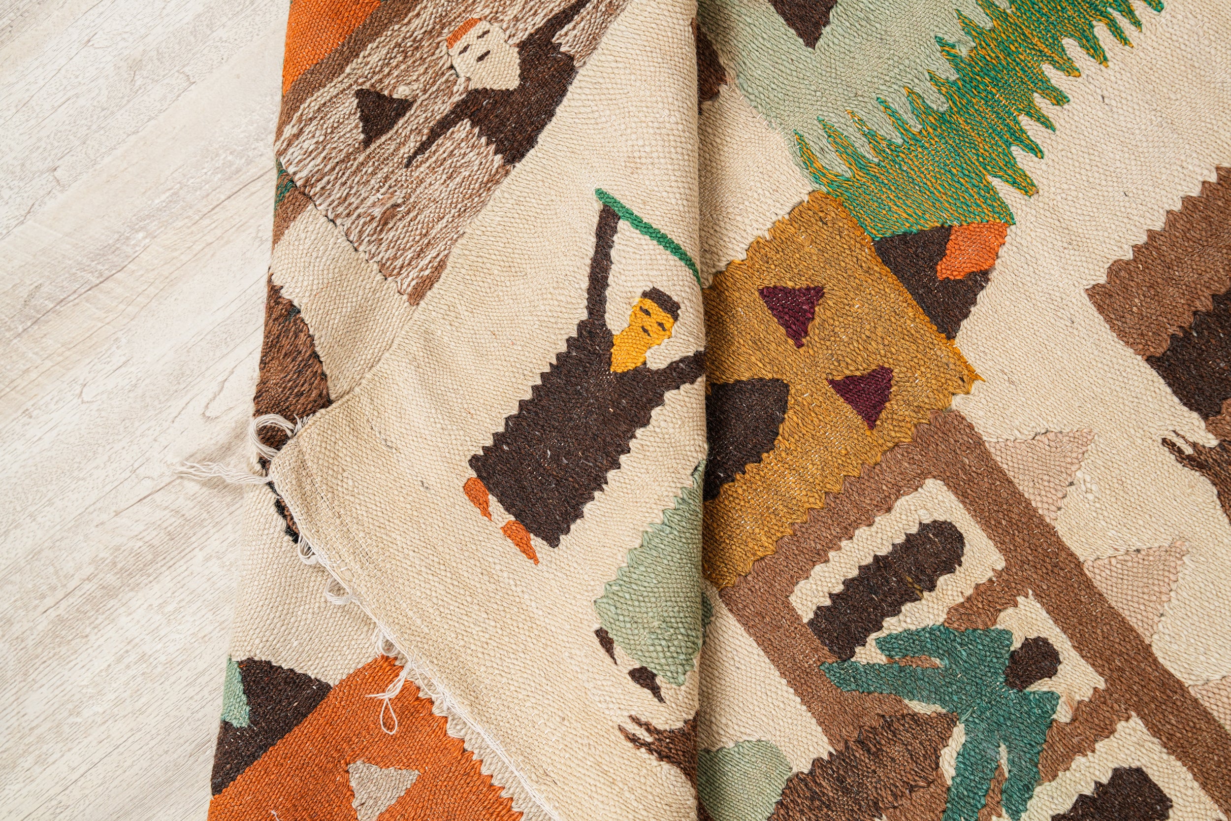 Vintage Egyptian Tapestry 5'10" x 3'3"