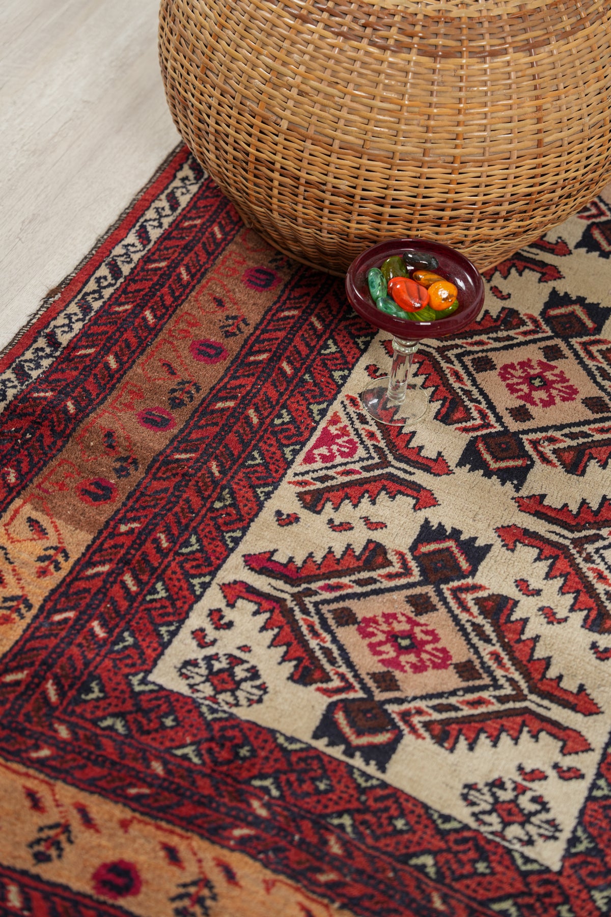 Vintage BalUch Rug 6'8" X 3'5"