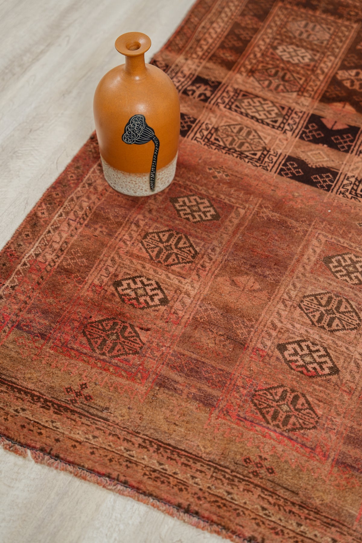 Vintage Turkmen Runner Rug 6'1" X 2'8"
