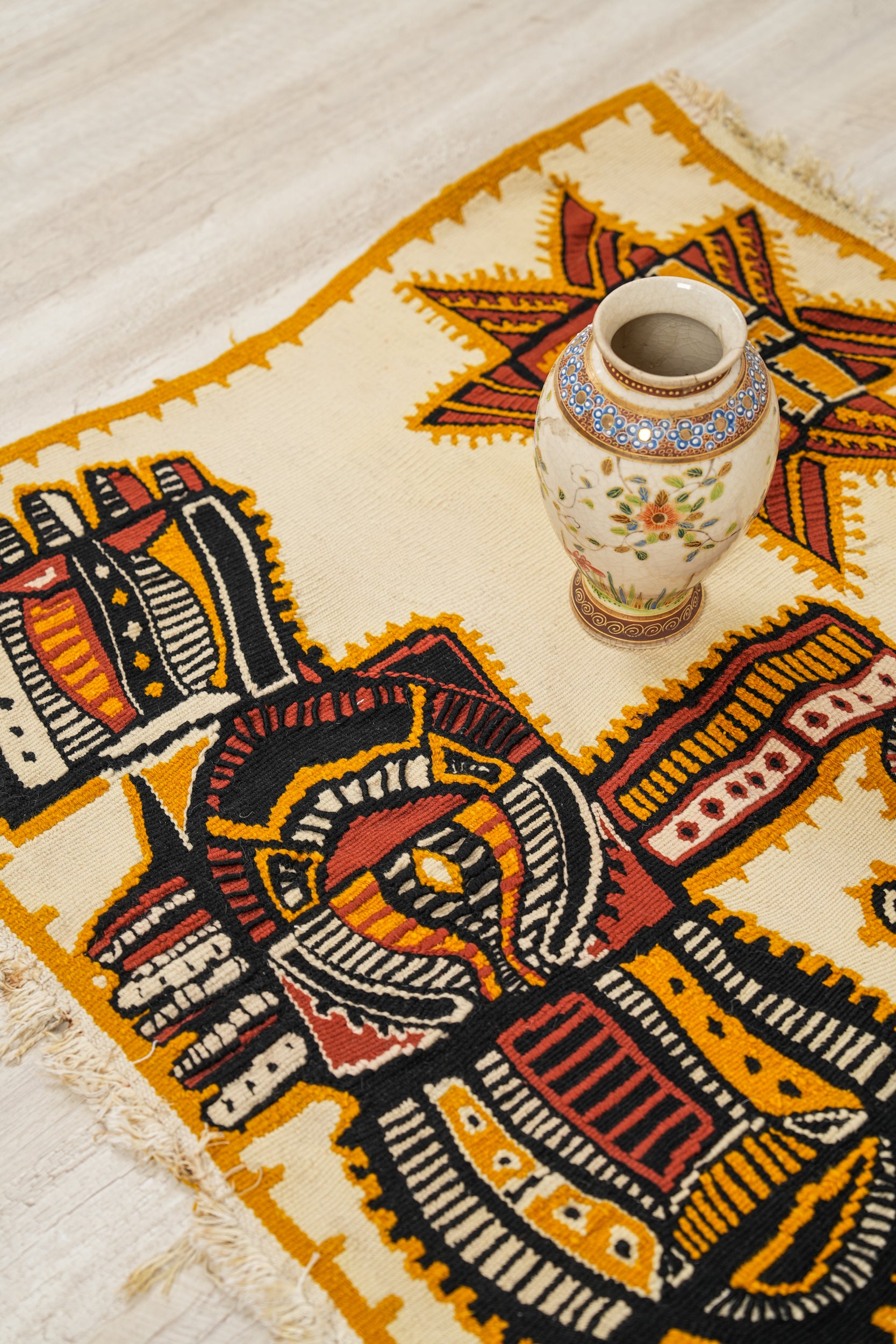 Vintage South American Tapestry 2'8" x 2'7"