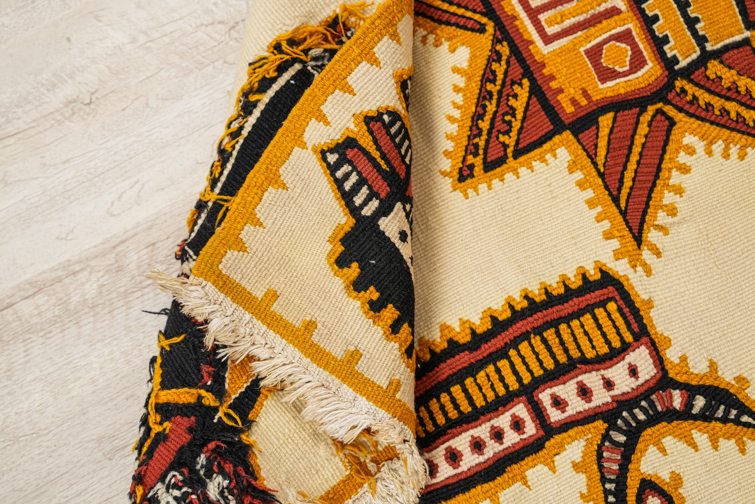 Vintage South American Tapestry 2'8" x 2'7"