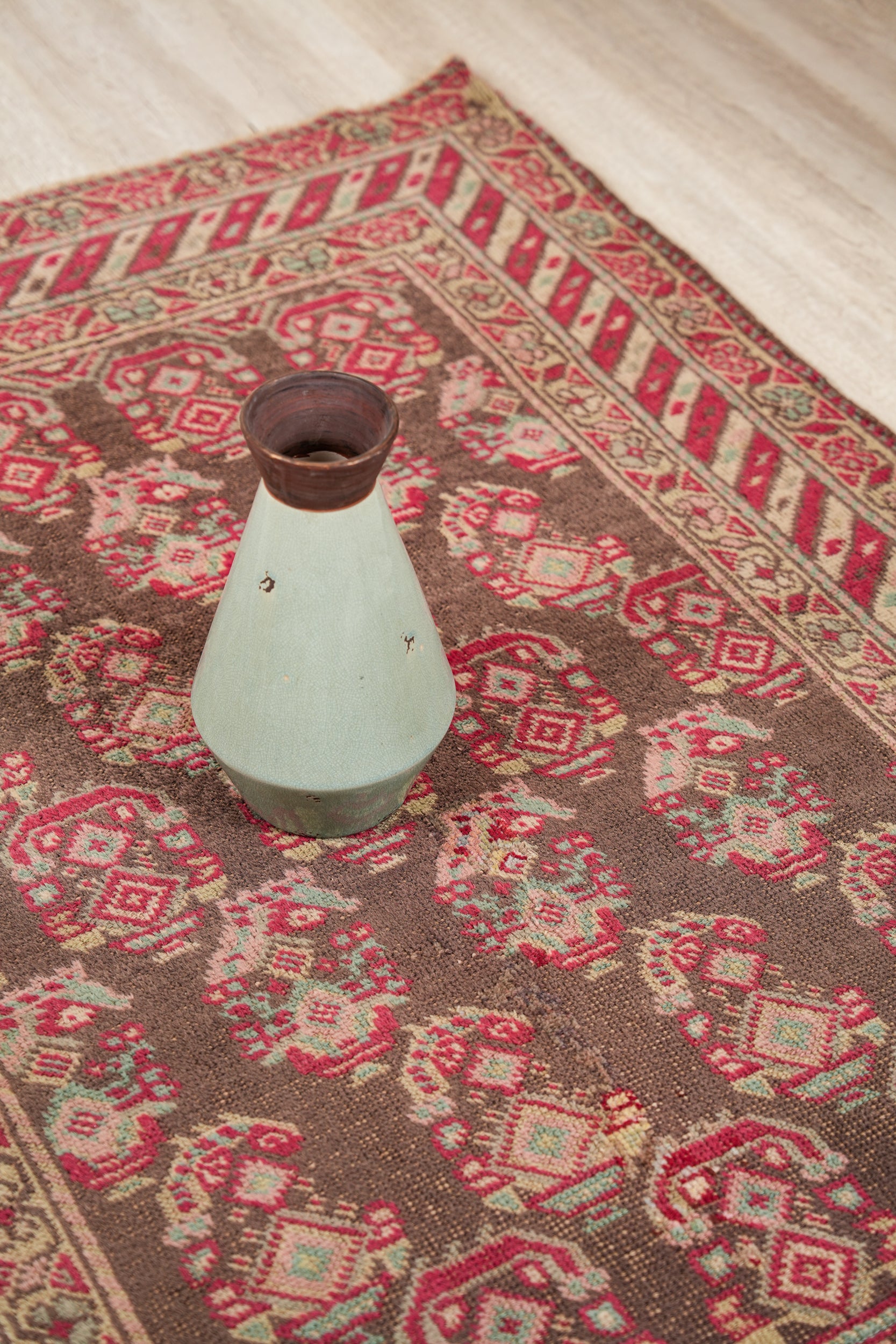 Vintage Turkish paisley Rug 6'1" x 3'8"