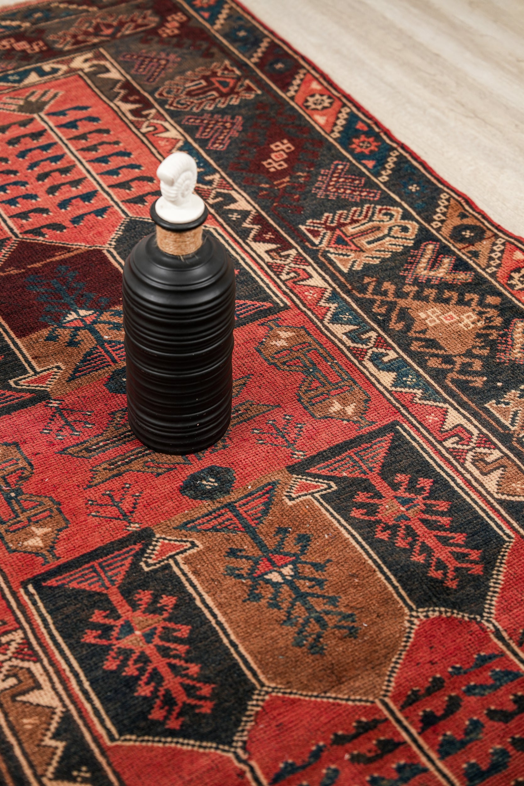 Vintage Turkish Tribal Rug 6'4" x 4'