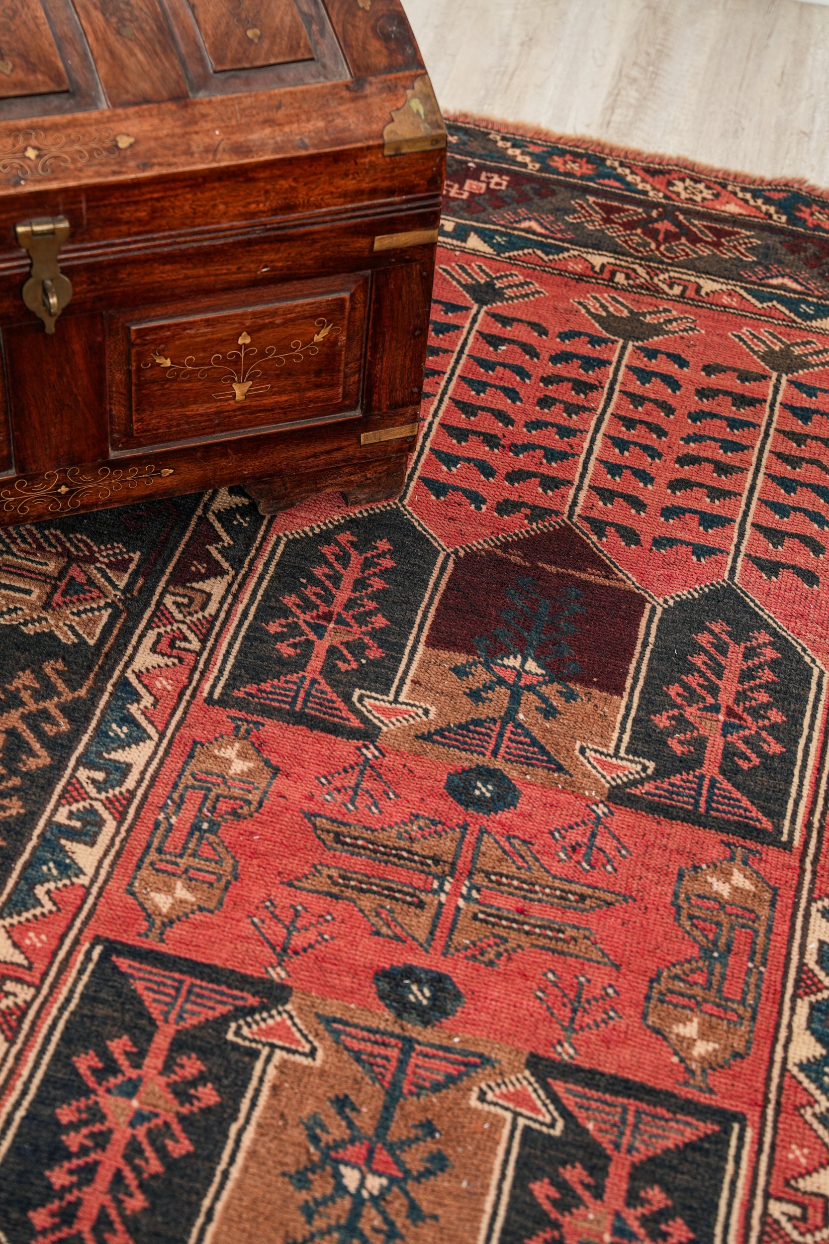 Vintage Turkish Tribal Rug 6'4" x 4'