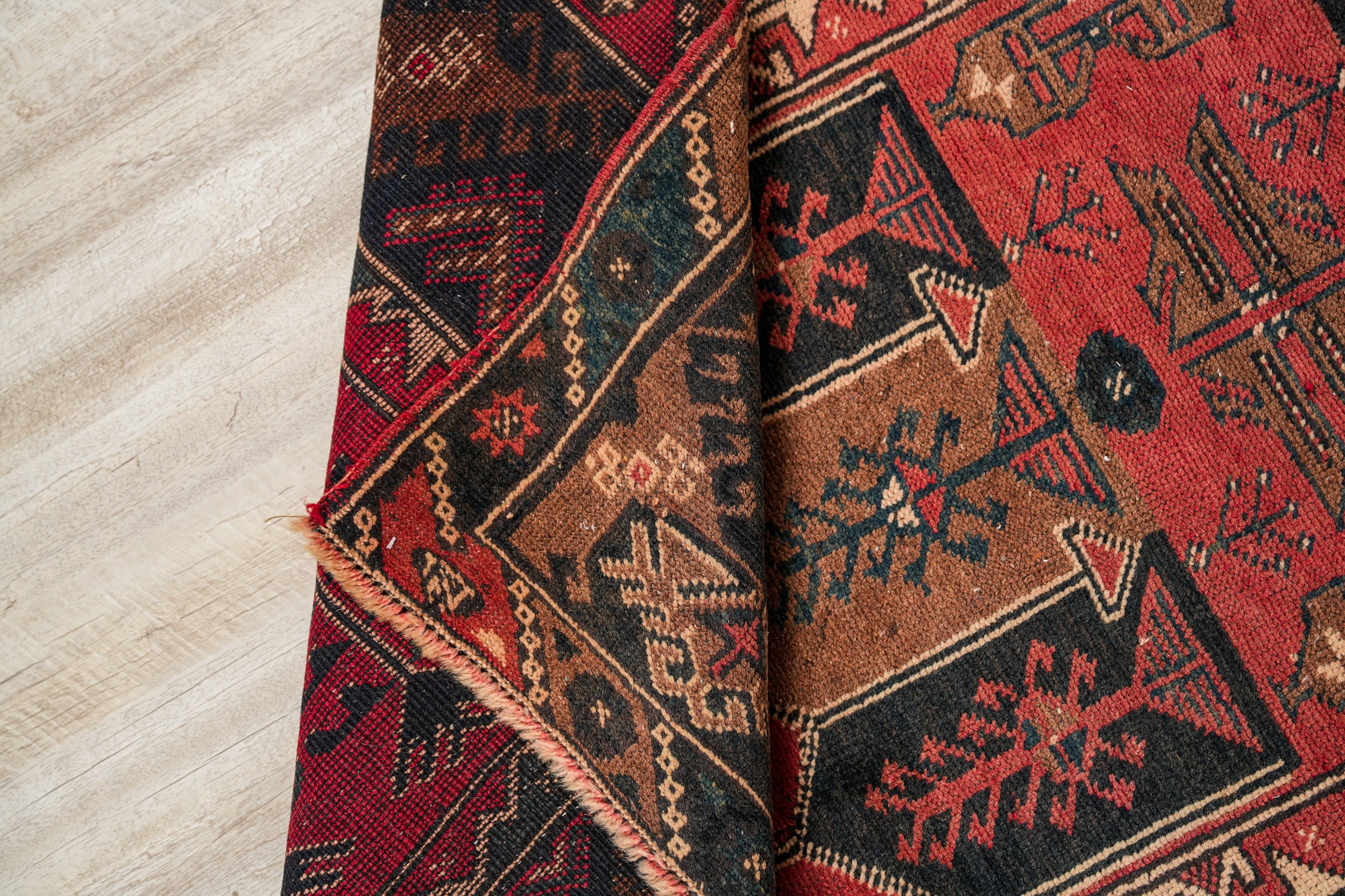 Vintage Turkish Tribal Rug 6'4" x 4'