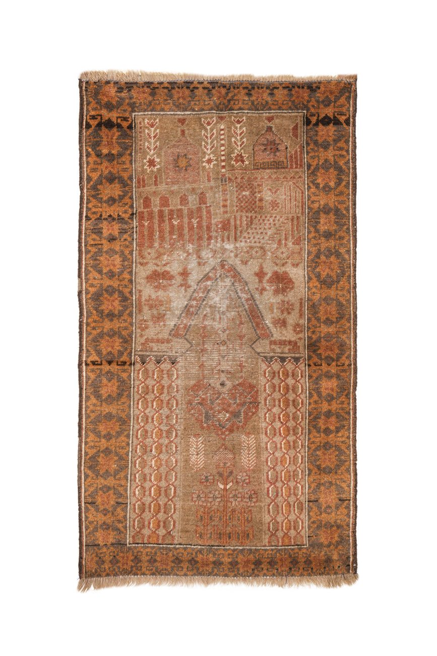 Vintage Baloch Rug 4'5" x 2'8"