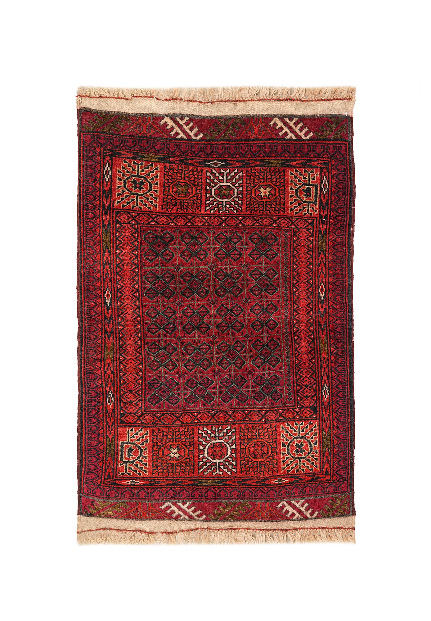 Vintage Afghan Tribal Rug 3' x 2"