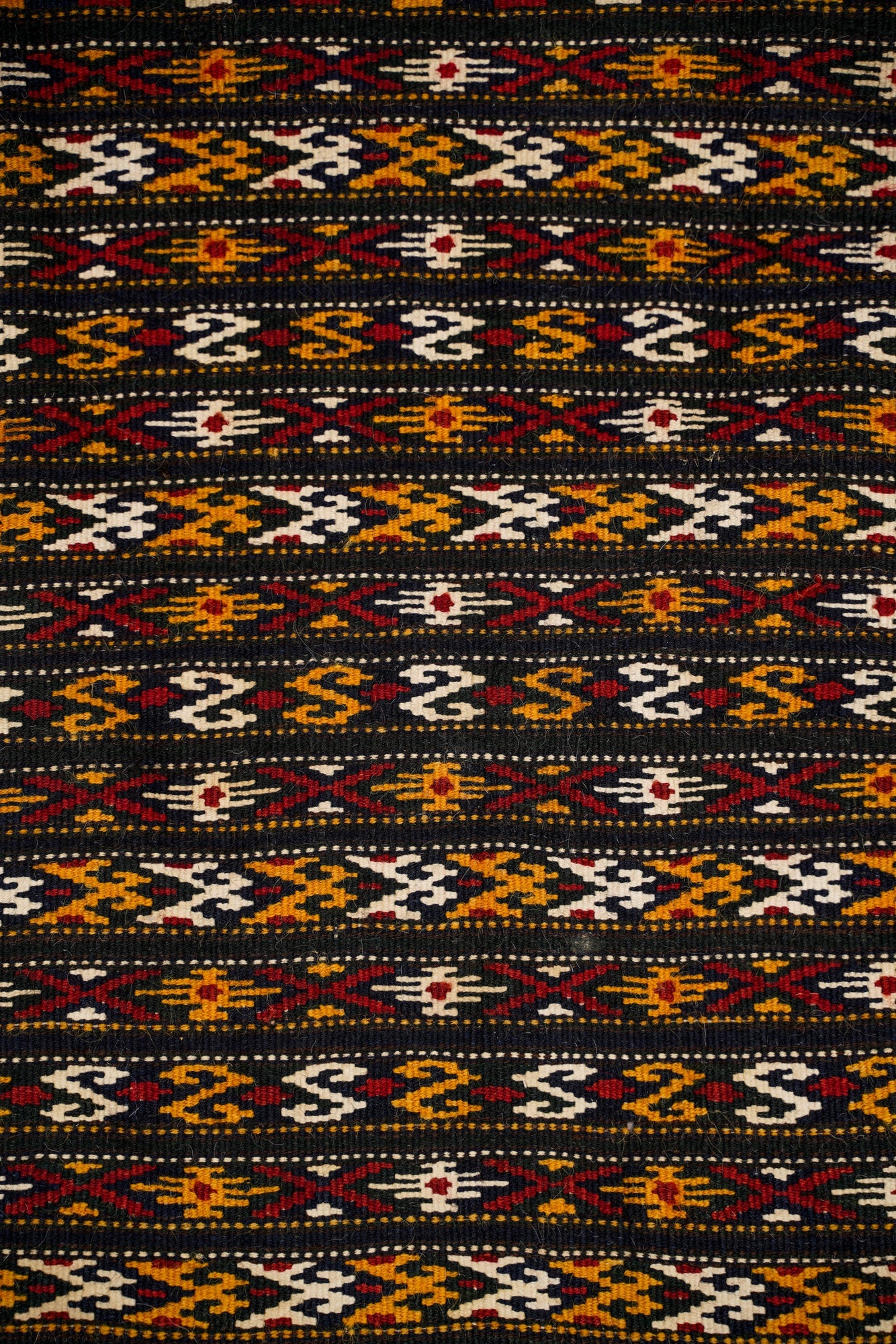 Antique Macedonian Balkan Kilim Apron 2' X 1'6"