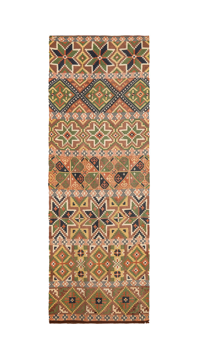 Antique Rollakan Swedish Textile 6'10" x 2'4"