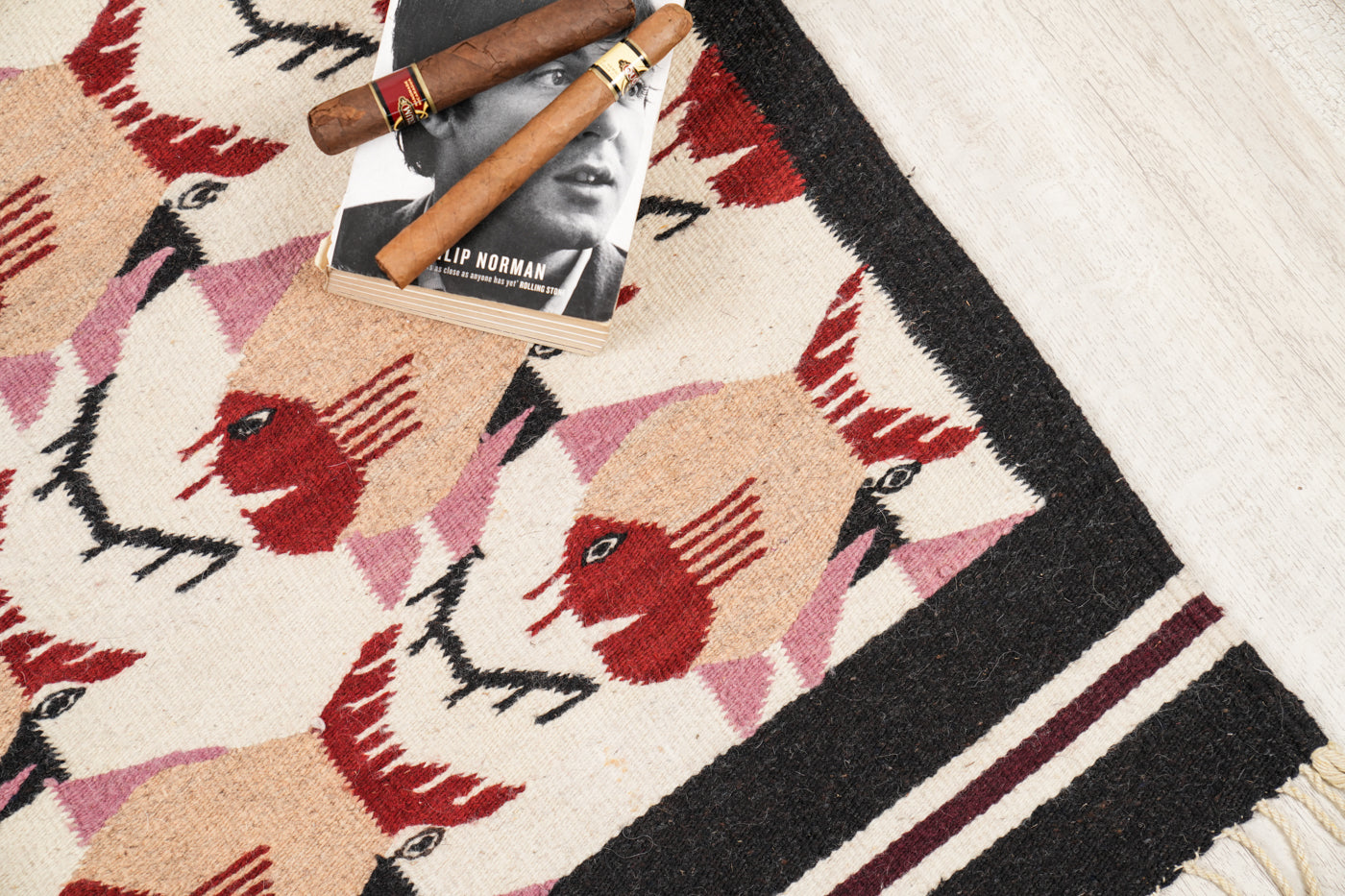 Vintage South American Escher Kilim 3'6" x 1'10"