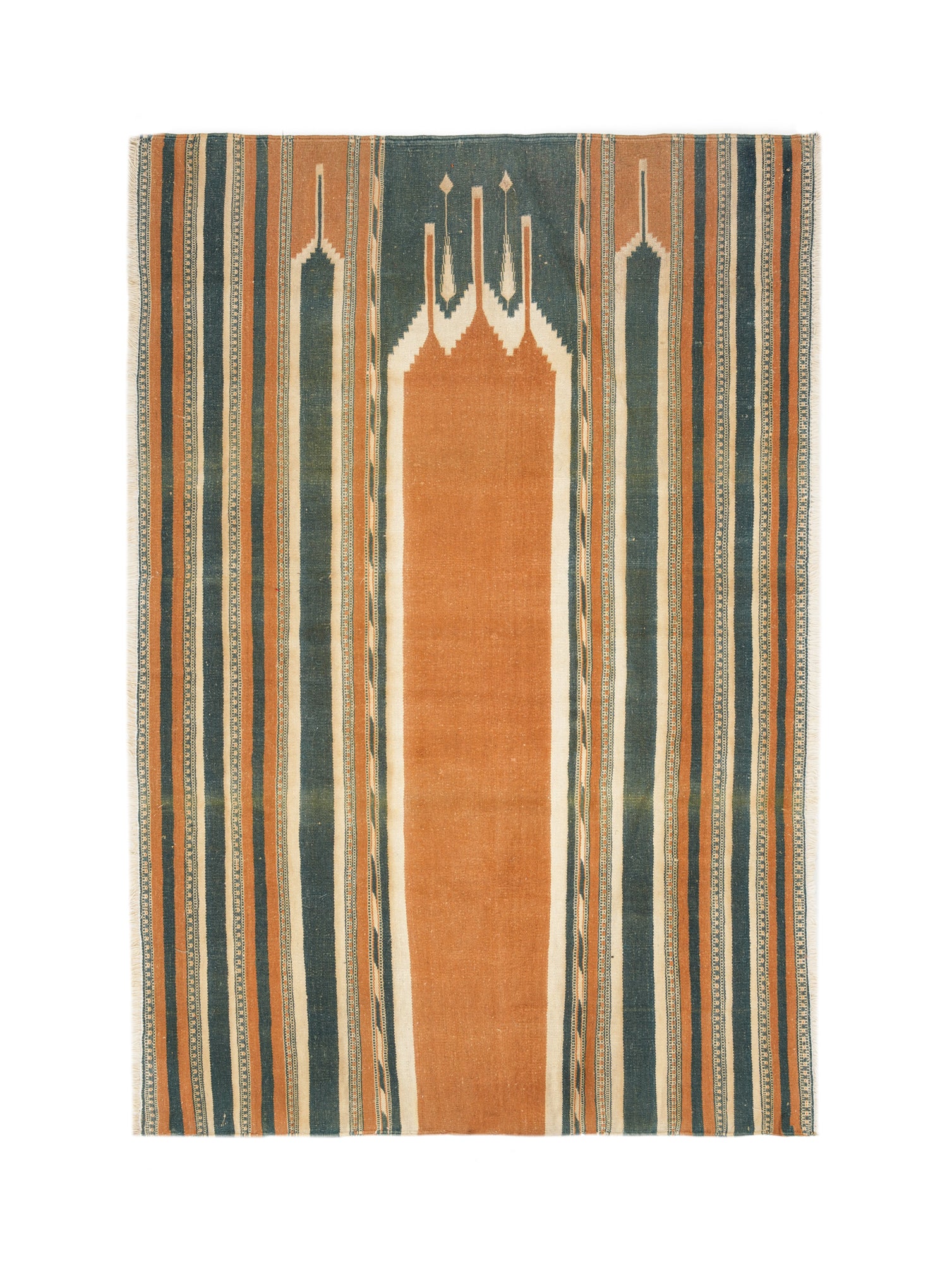 Vintage Indian Cotton Durrie 3'4" x 2'6"