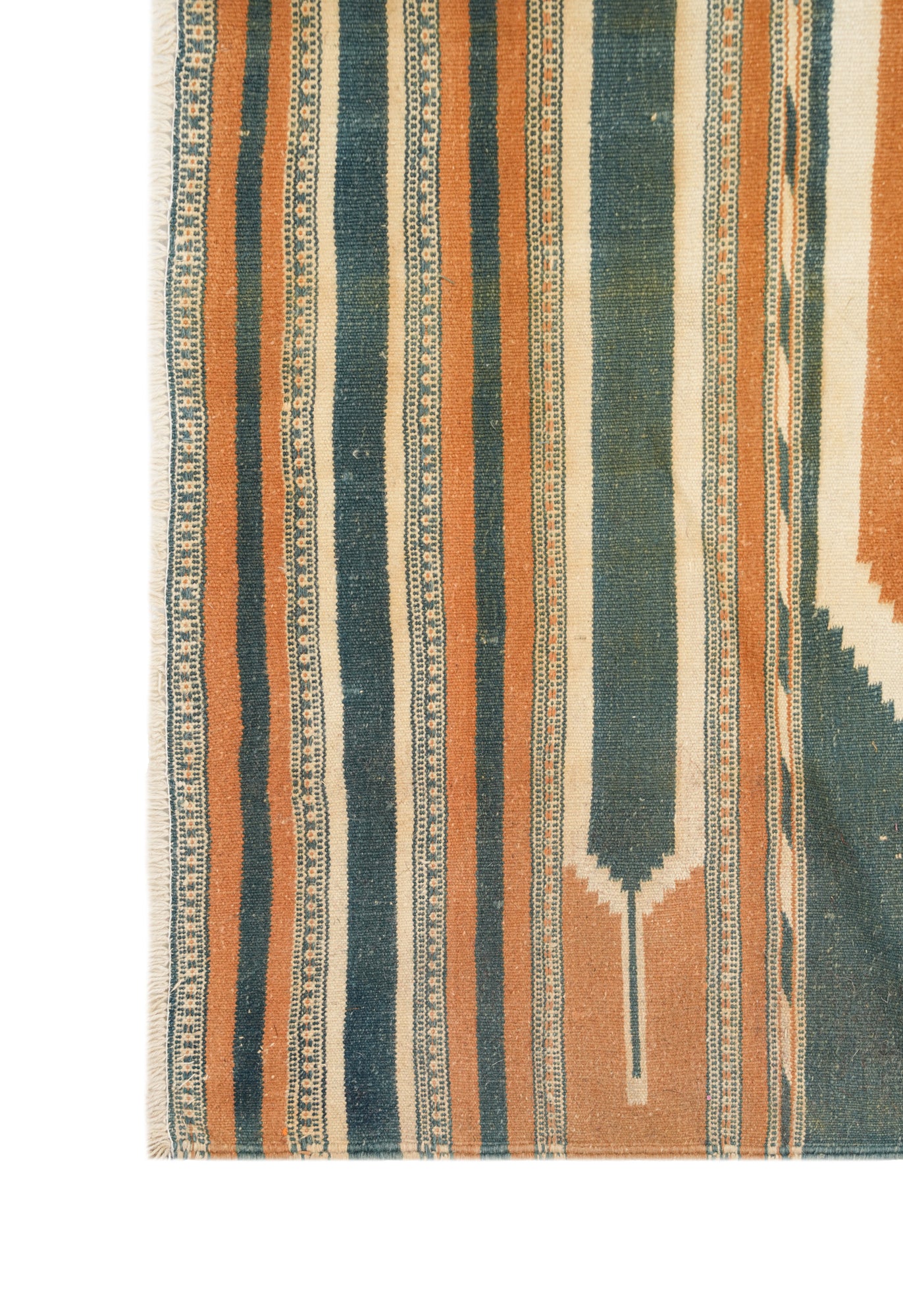 Vintage Indian Cotton Durrie 3'4" x 2'6"