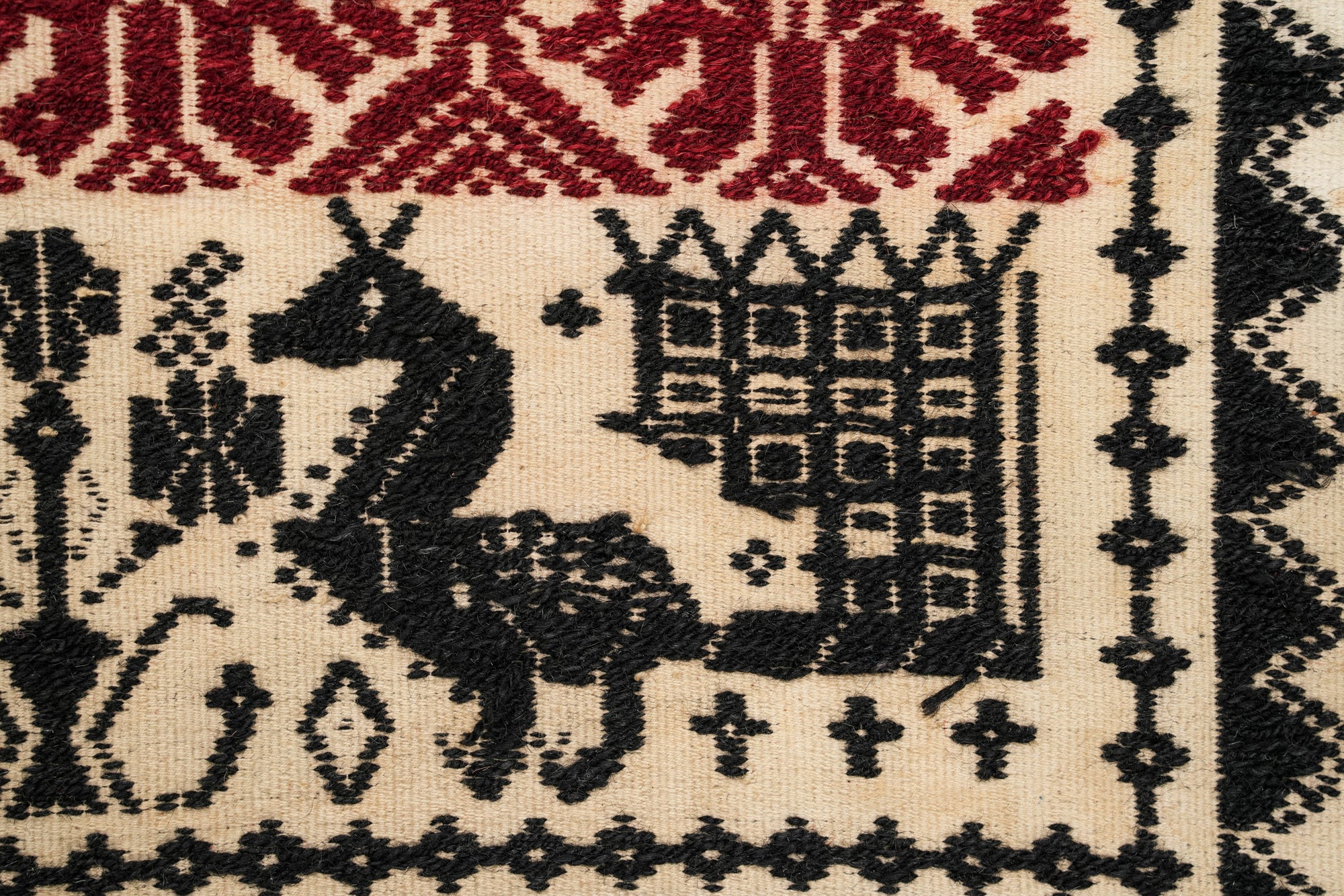 vintage Scandinavian Textile 3'2"x 2'