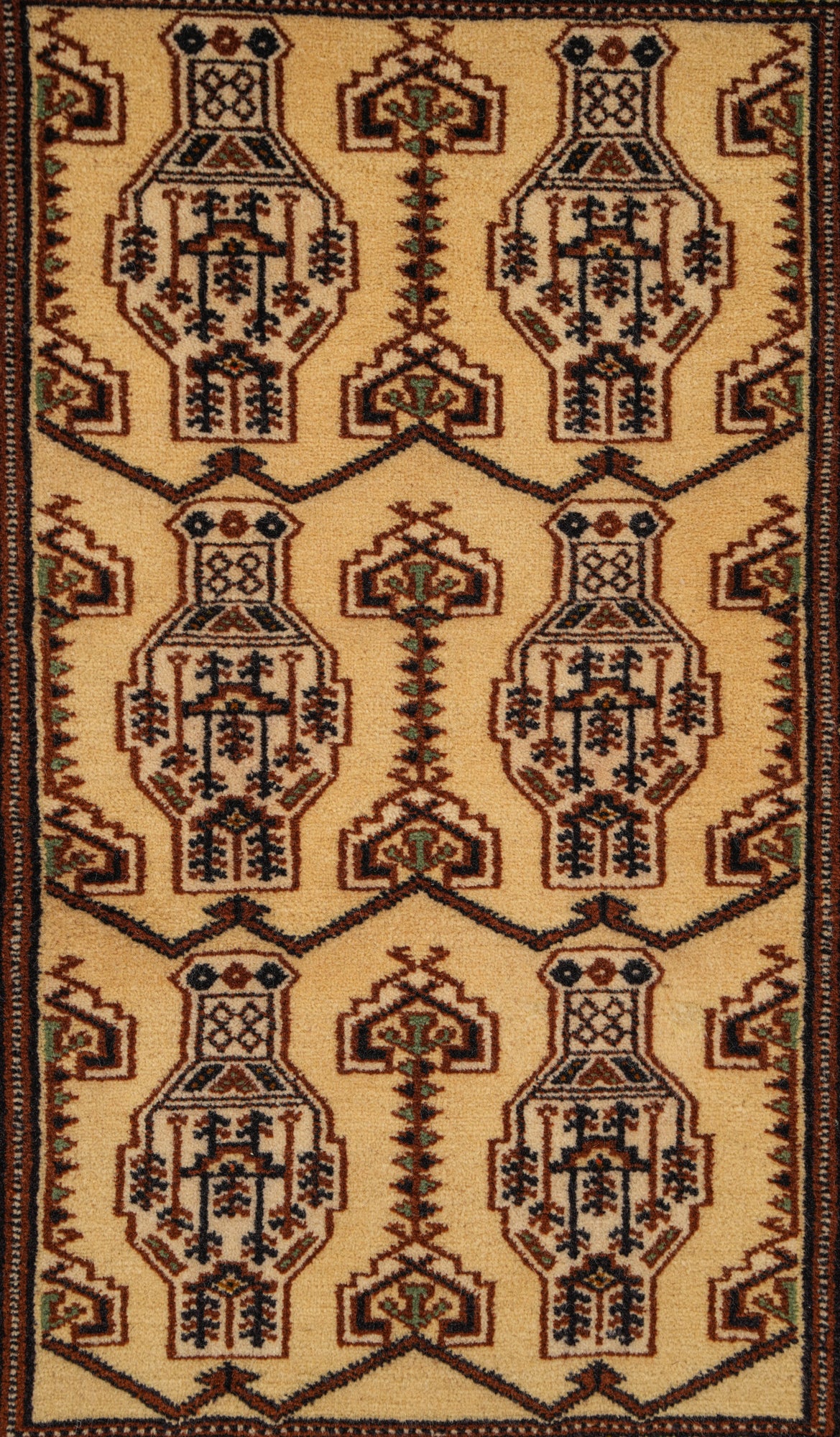Vintage Turkmen Rug 3'1"x 2'1"