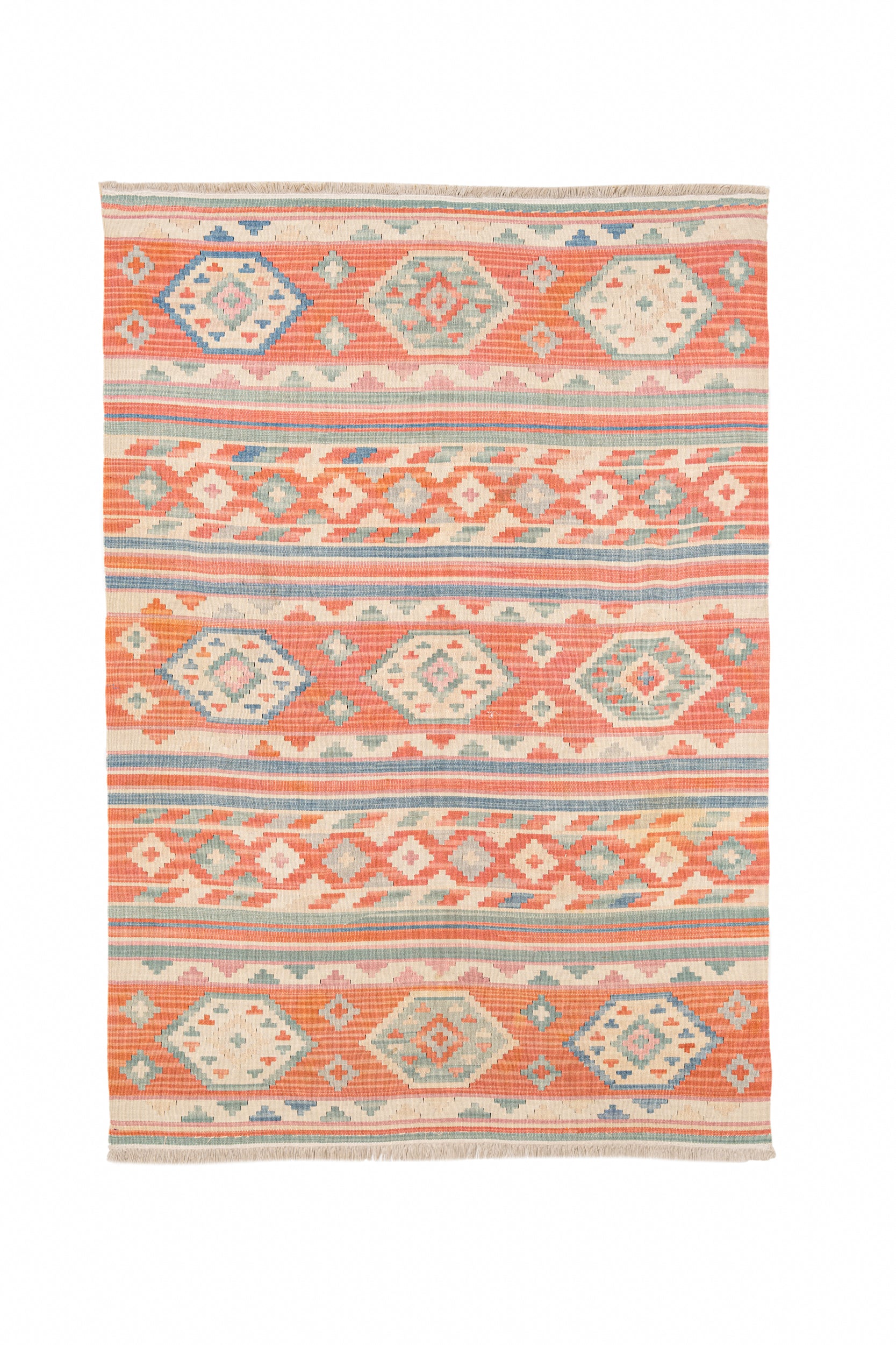 Vintage Turkish Wool Kilim 6'x 4'