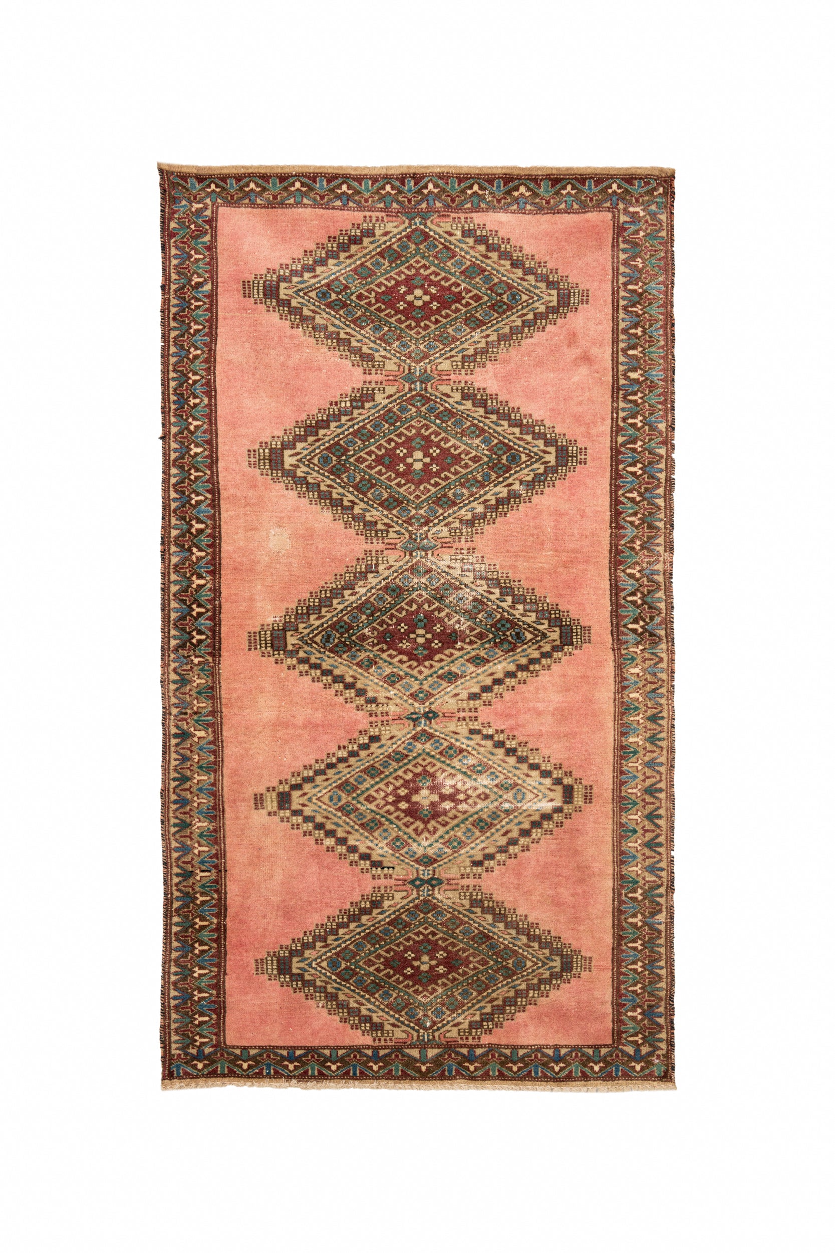 Vintage Lahore Shirvan Rug 4'4" x 2'5"