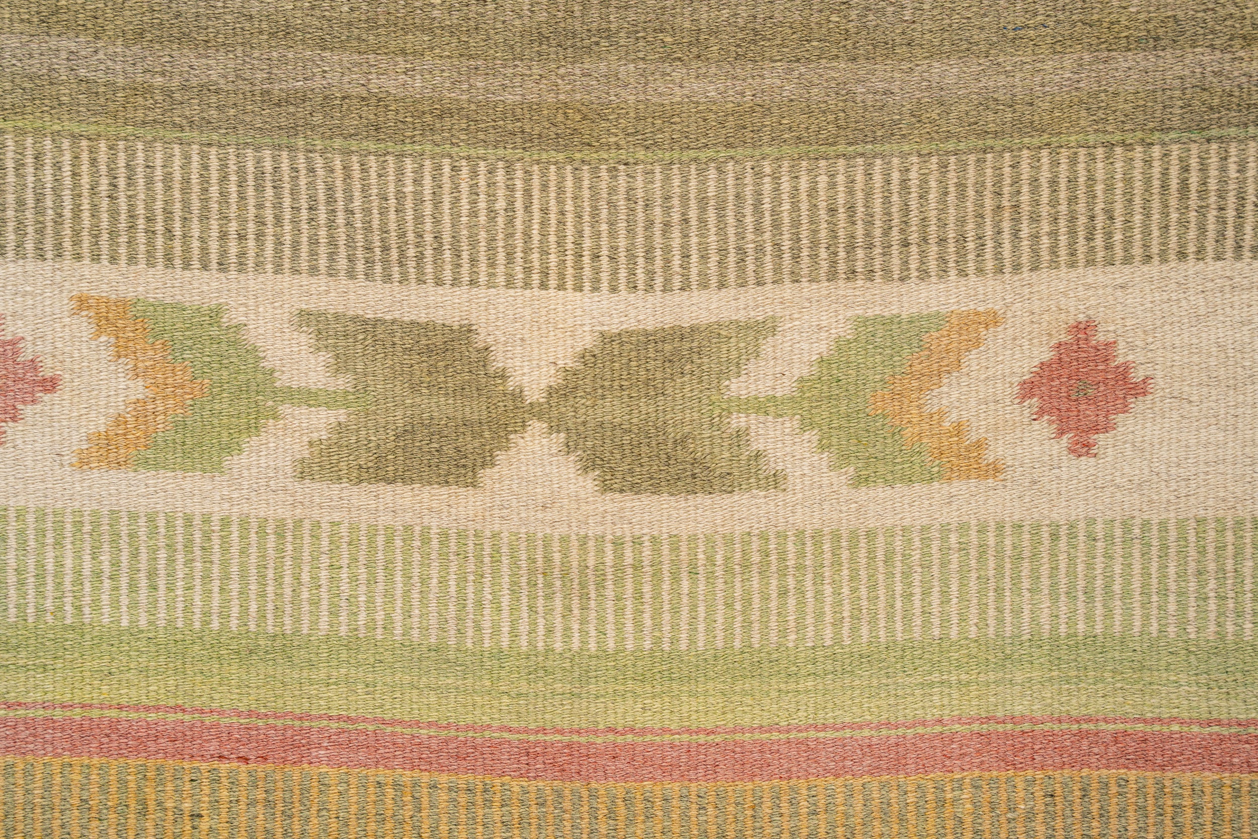 Vintage Scandinavian Kilim Runner 4'10" X 1'9"
