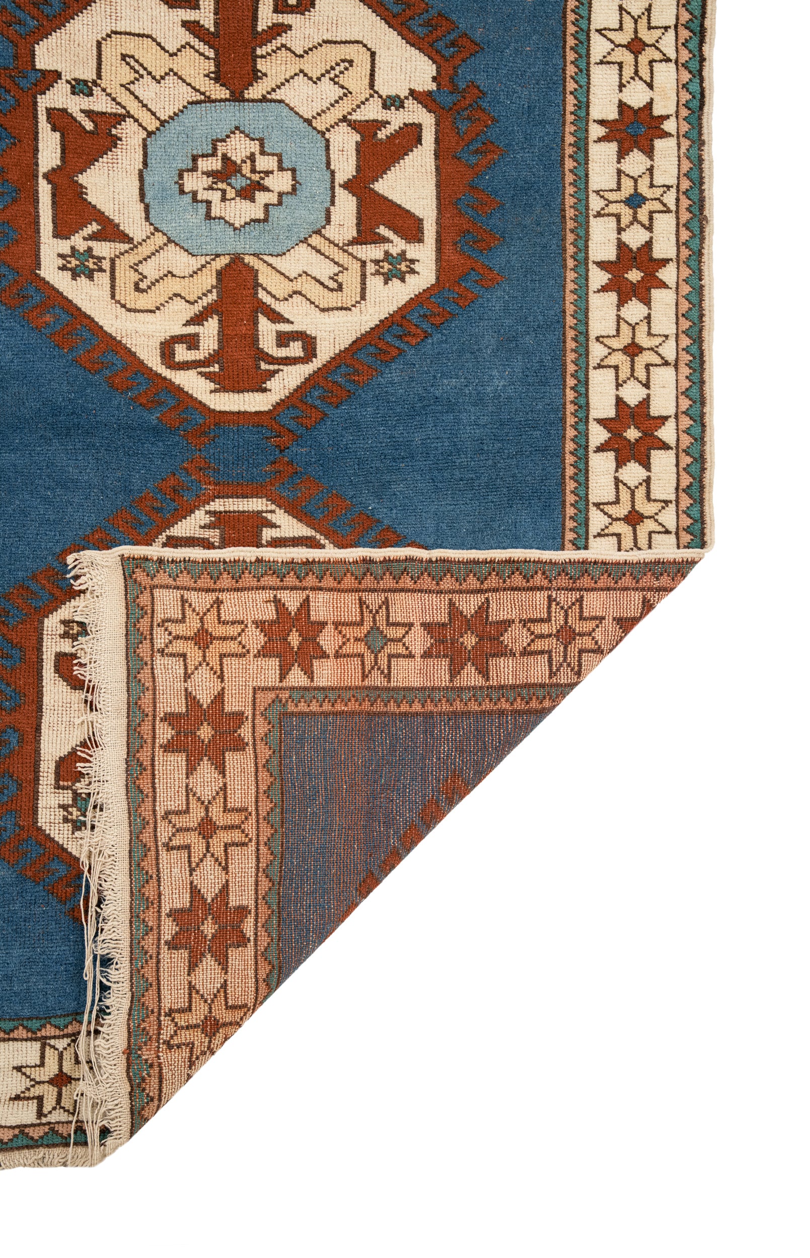 Vintage Turkish Kazak Rug 6'5" x 4'4"