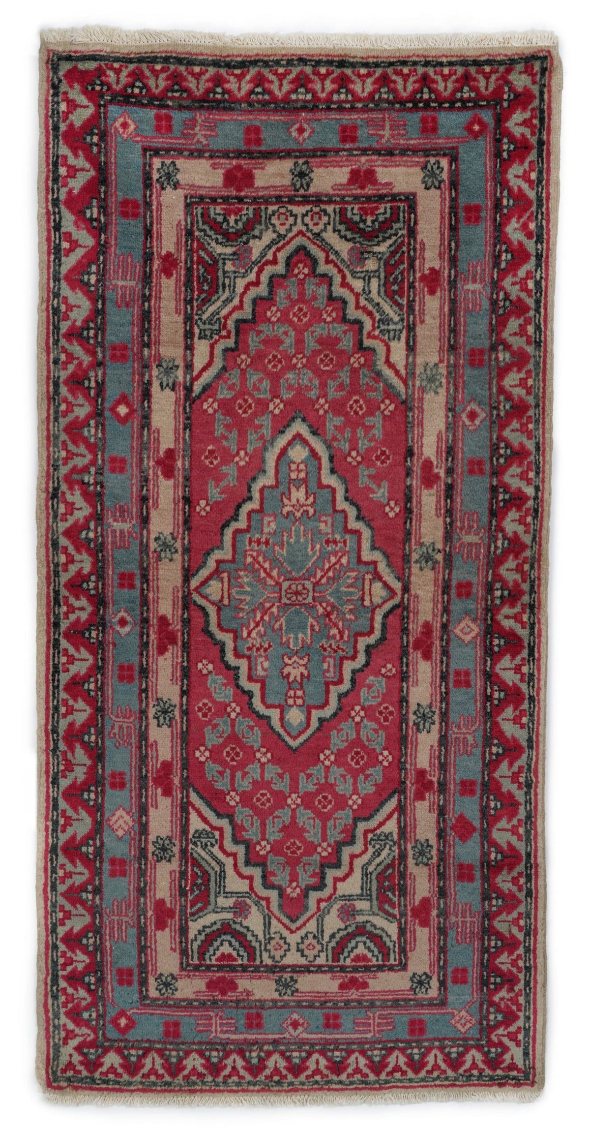 Vintage Turkish Tribal Rug 4'6