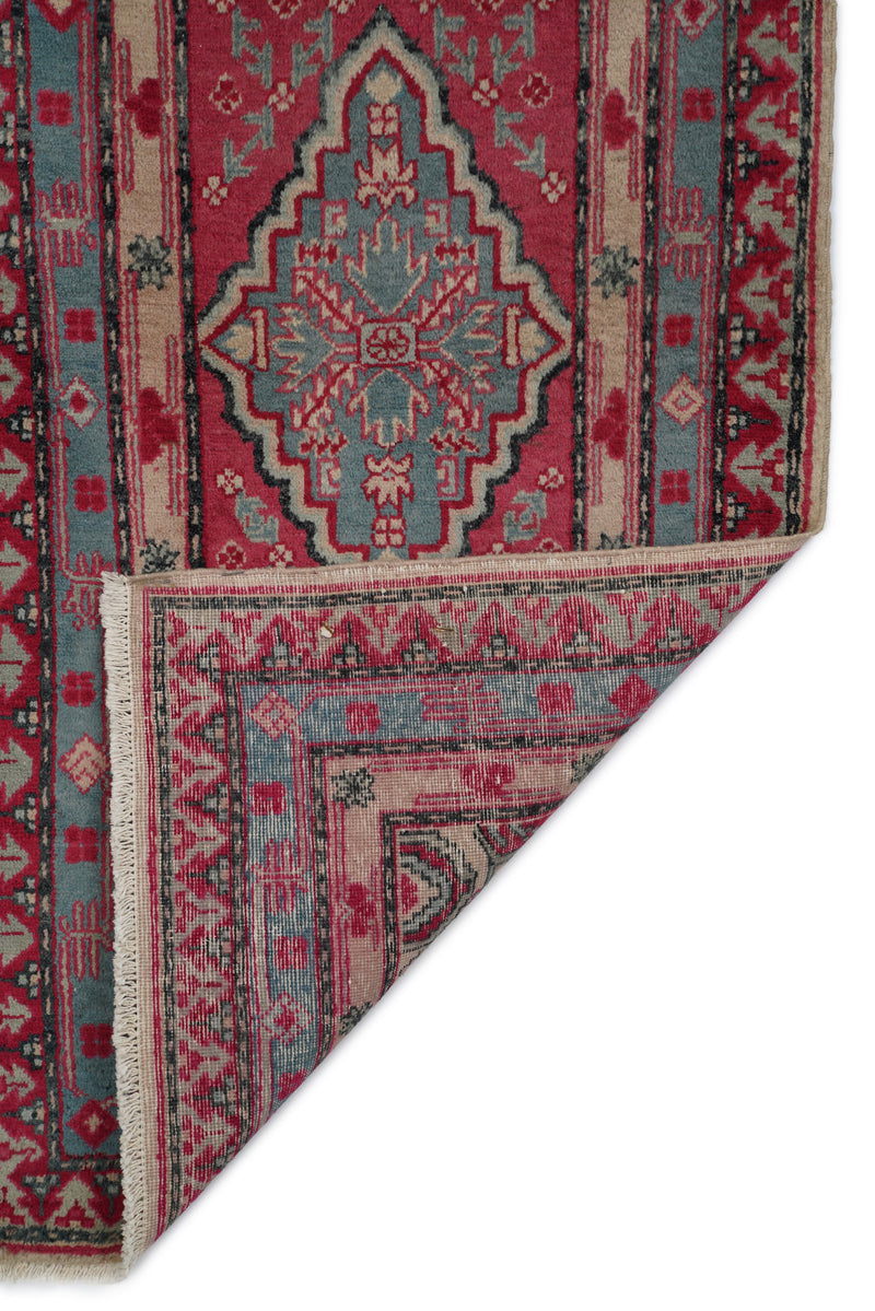 Vintage Turkish Tribal Rug 4'6" x 2'2"