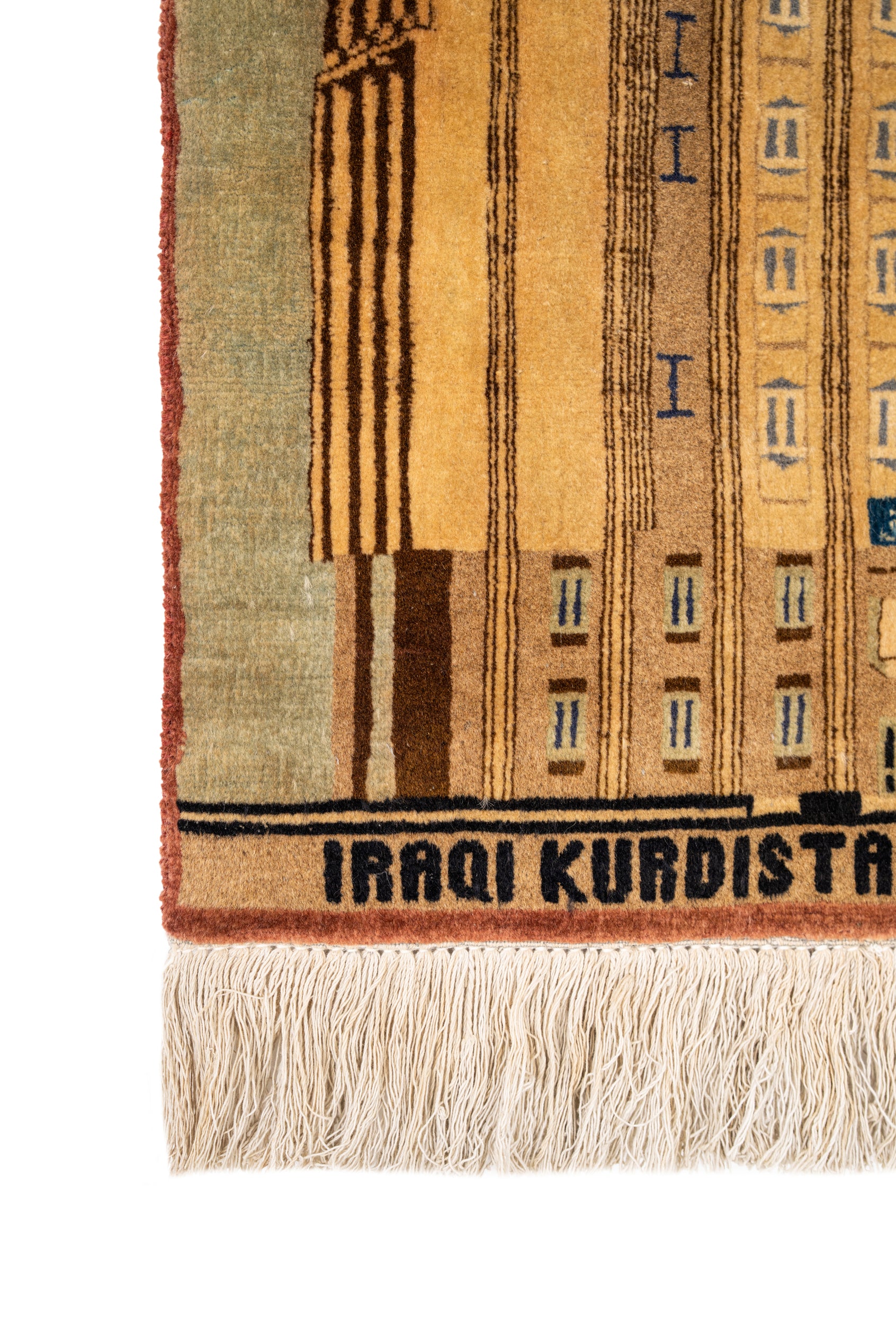 Vintage Kurd pictorial rug 2'4" x 1'5"