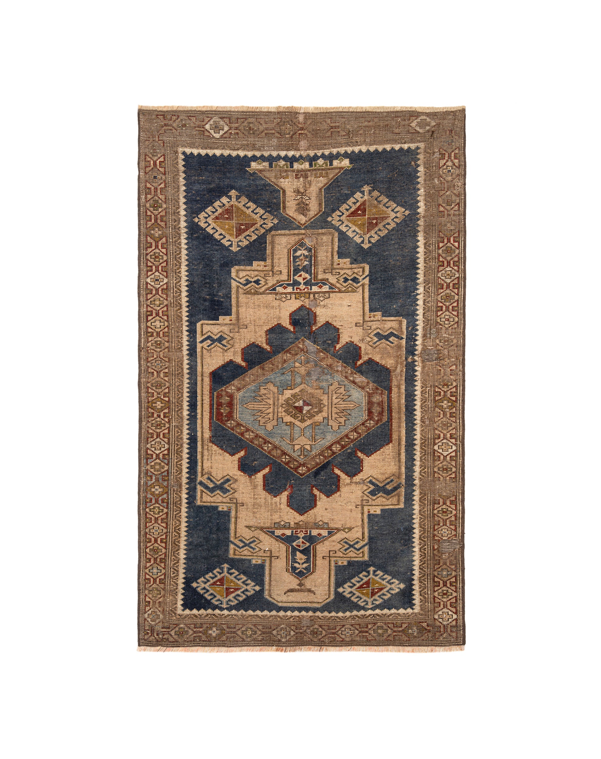 Antique Caucasian Shirvan Rug 4'7" x 2'10"