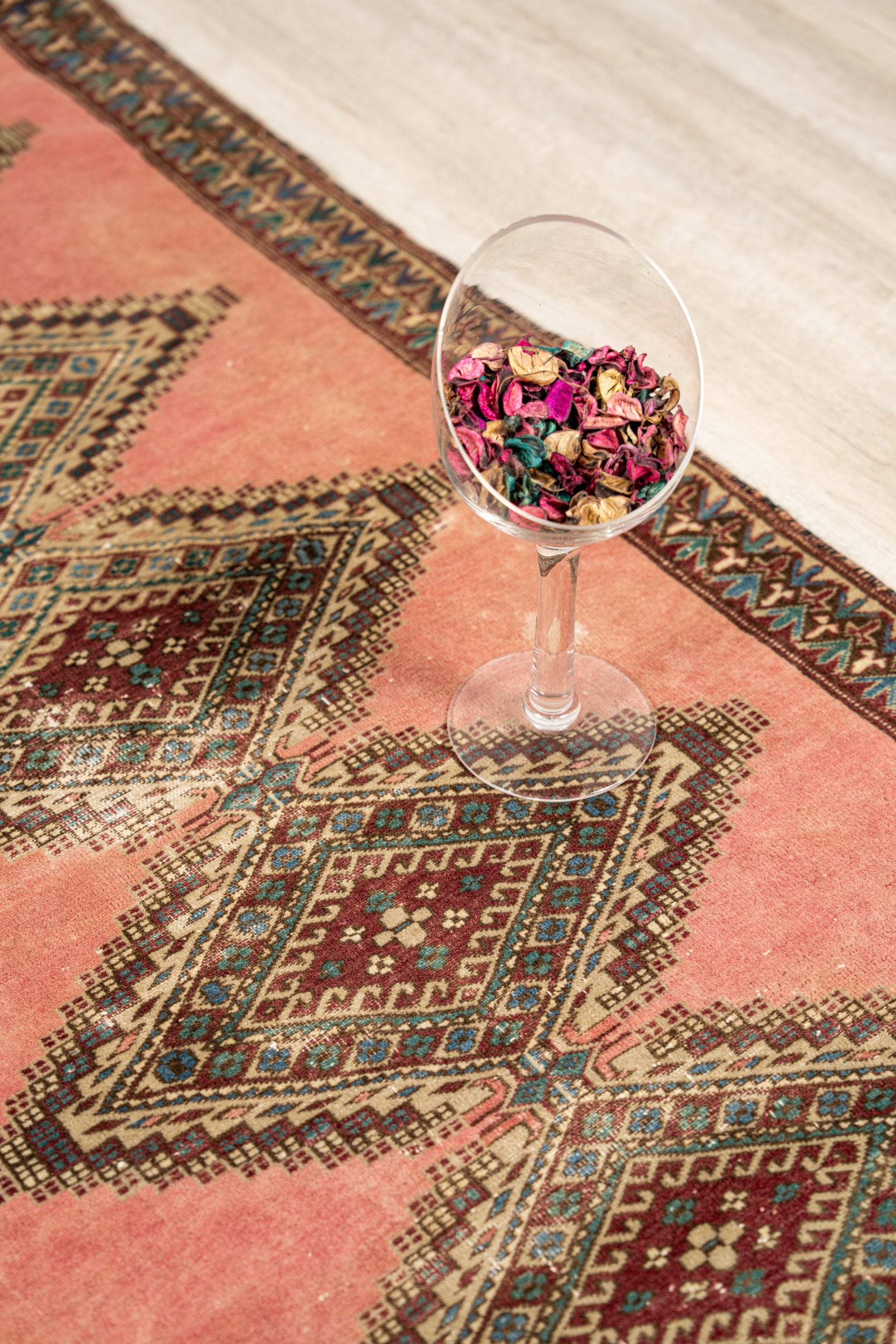 Vintage Lahore Shirvan Rug 4'4" x 2'5"