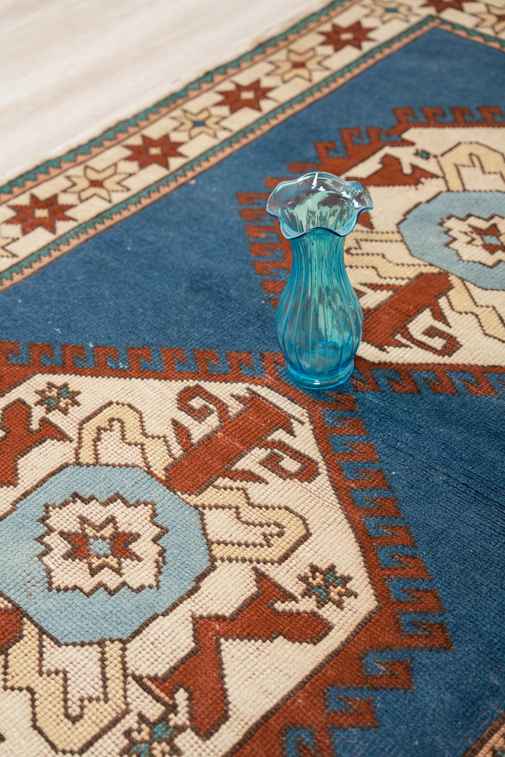 Vintage Turkish Kazak Rug 6'5" x 4'4"