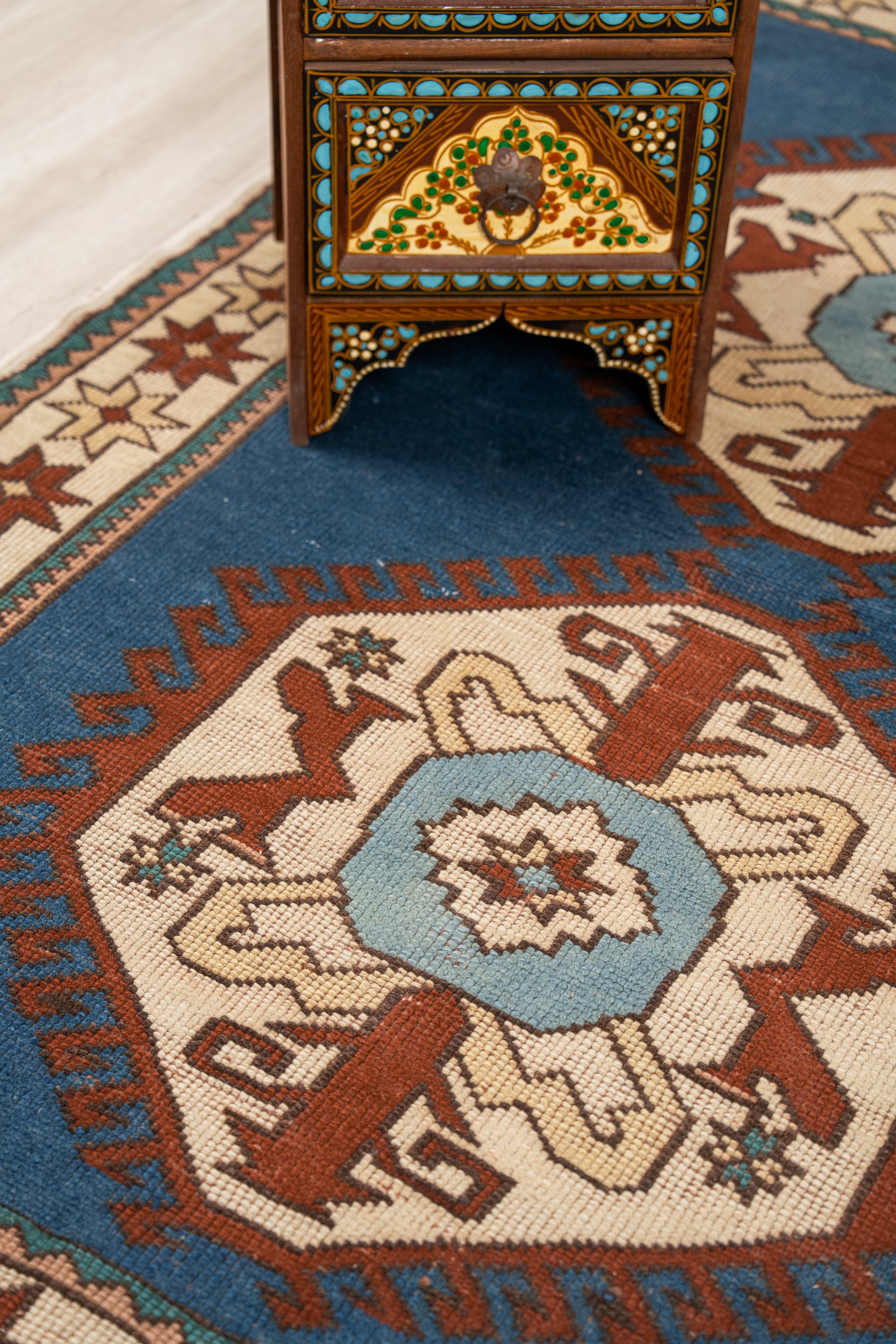 Vintage Turkish Kazak Rug 6'5" x 4'4"