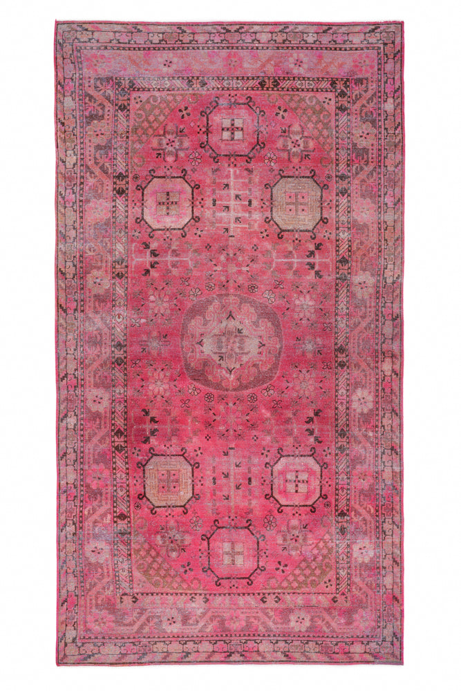Vintage East Turkestan Khotan Rug 12'6" x 6'7"